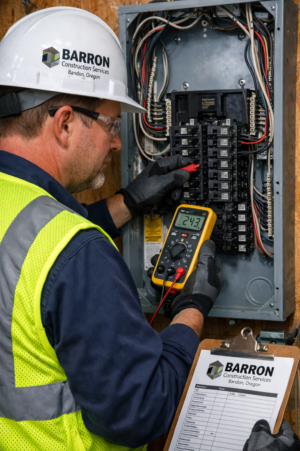 Barron Construction Electrical Panel inspection