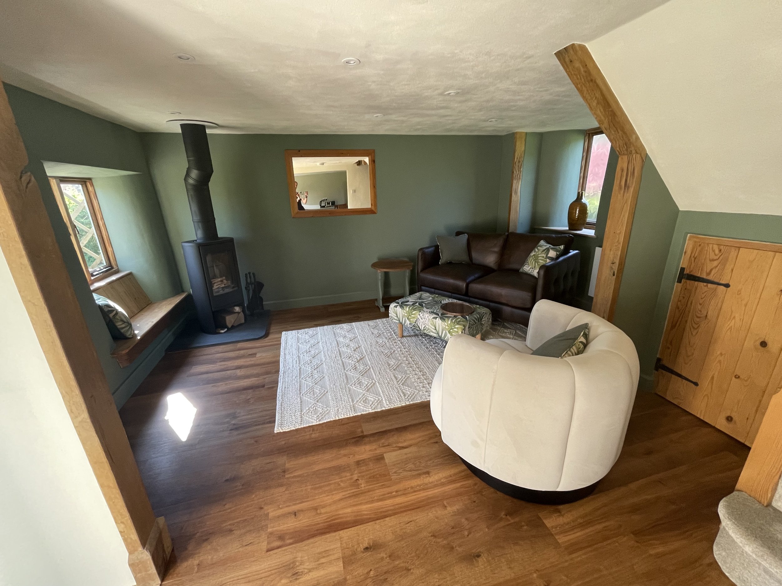Cosy living room includes smart TV. Superfast broadband means you can curl up and login to any of your streaming services.