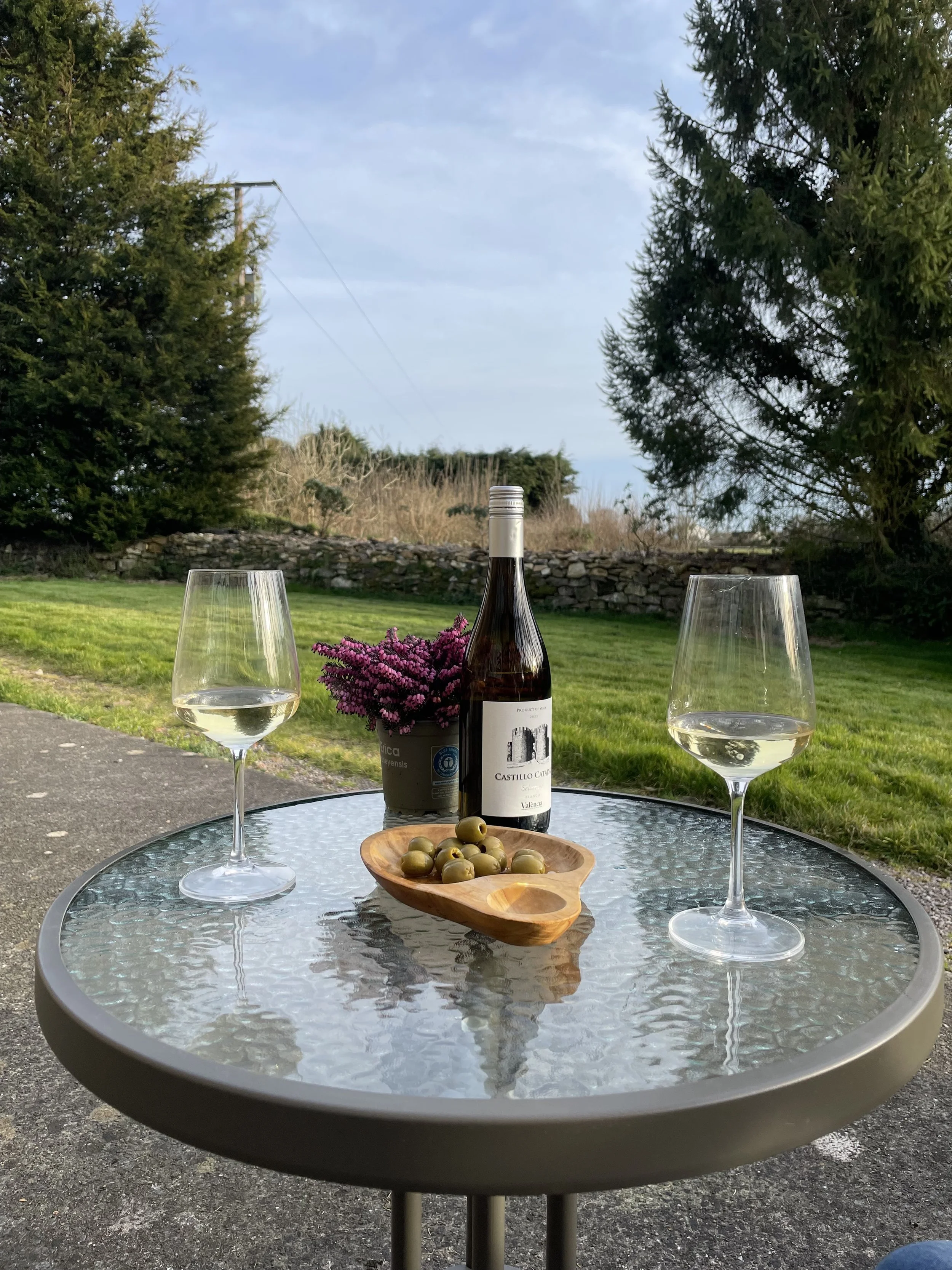 Outdoor table for two for sundowners and al fresco dining