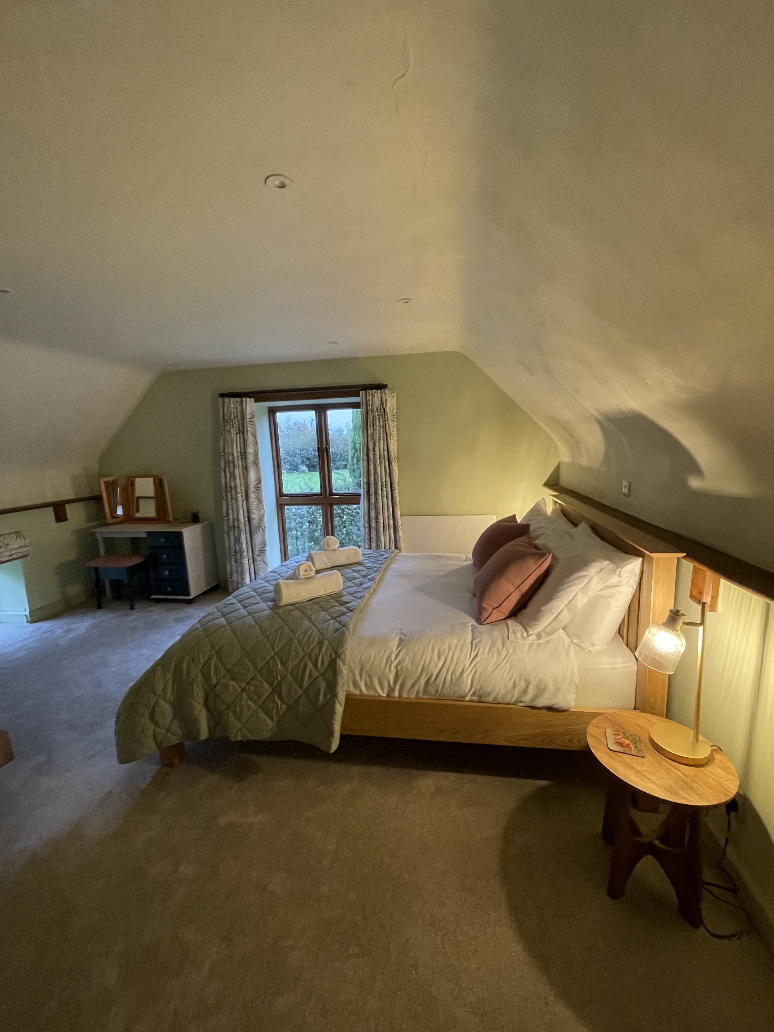 Large bedroom for enhanced relaxation, cosy in the evening