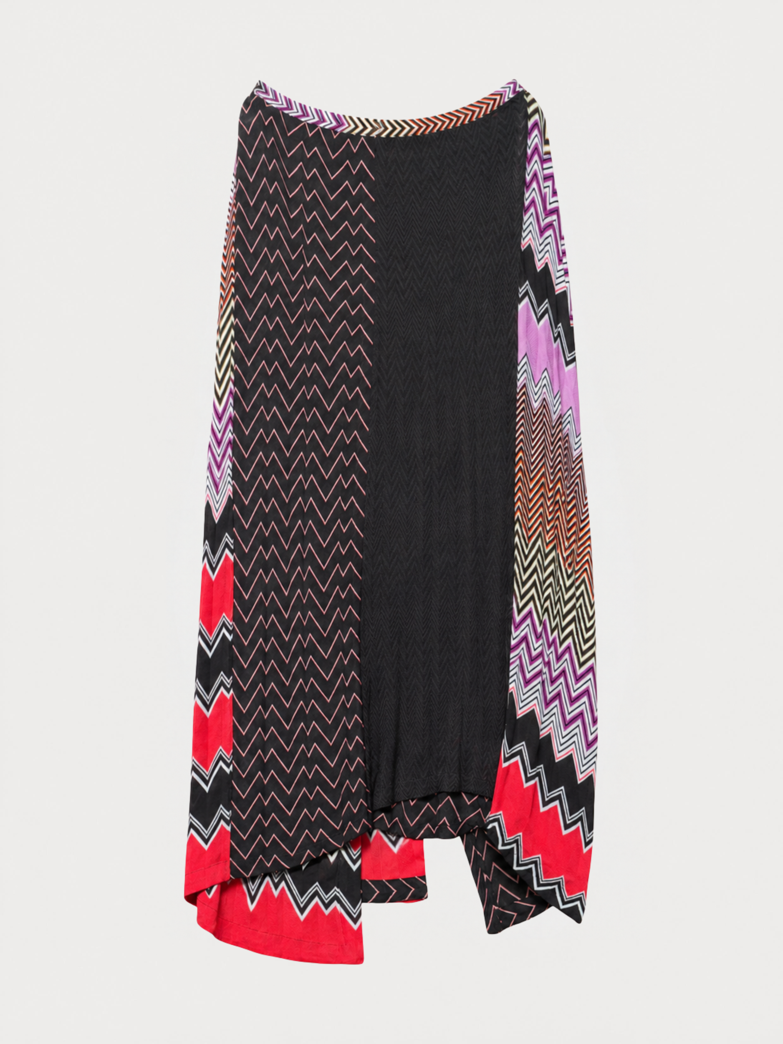 Missoni Mare Zigzag Draped Maxi Skirt