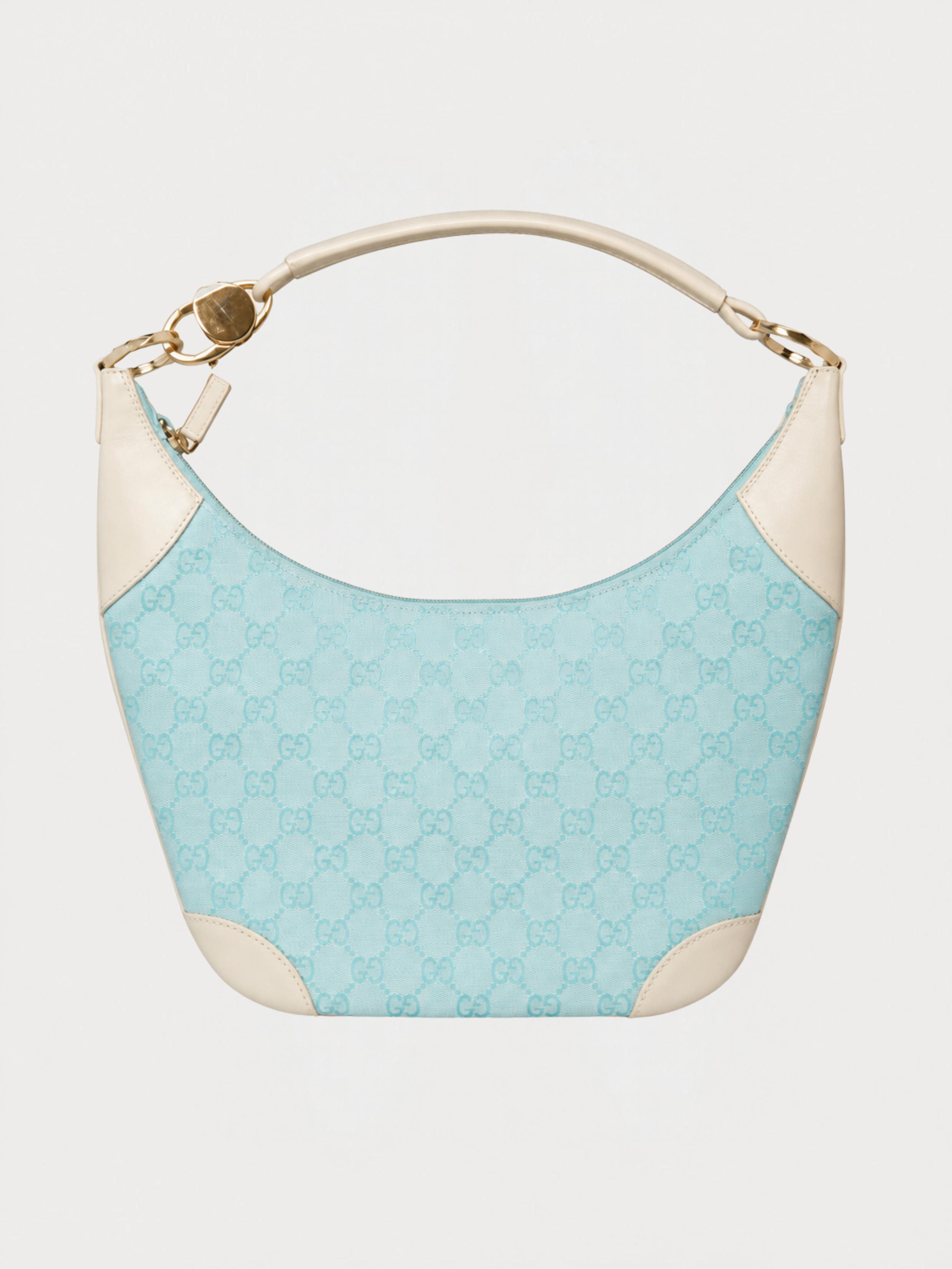 Gucci Canvas & Patent Leather Hobo Bag