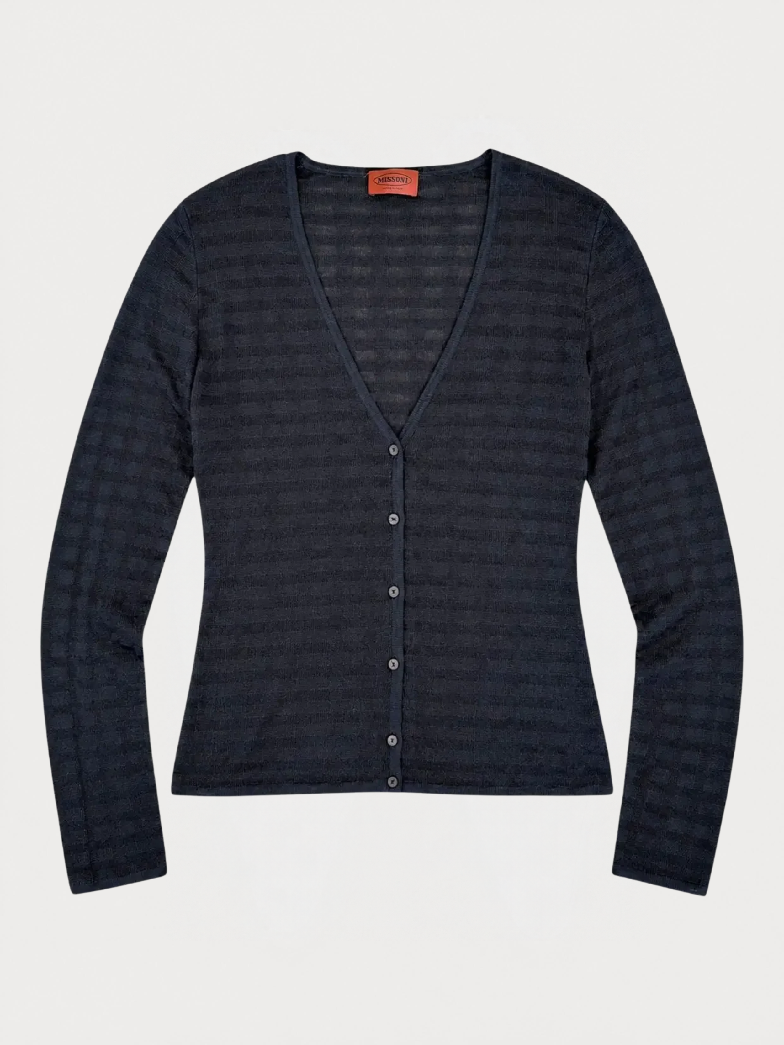 Missoni Black Semi-Sheer Knit Cardigan