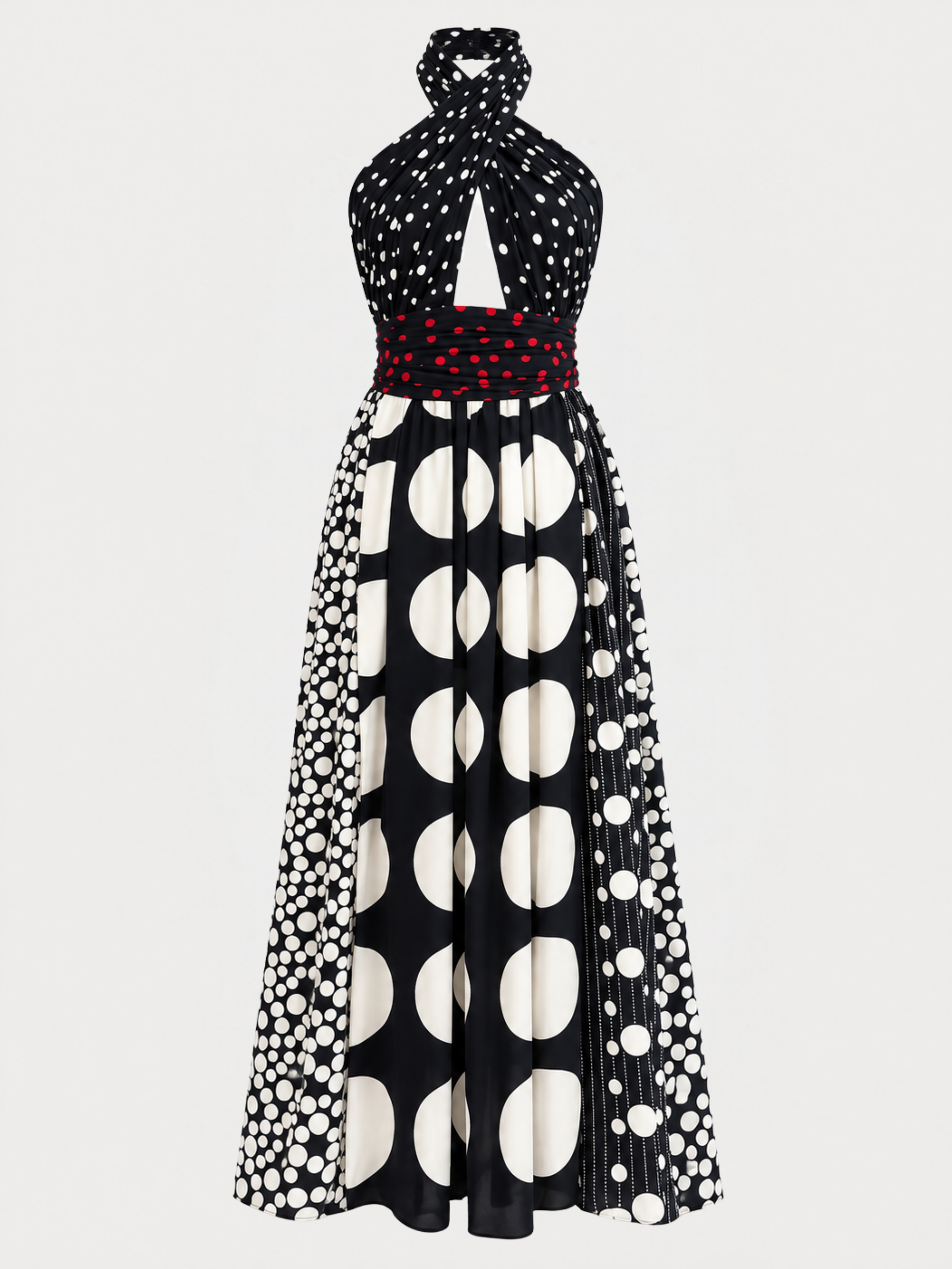 Dolce & Gabbana Polka-Dot Halterneck Dress (SS21)