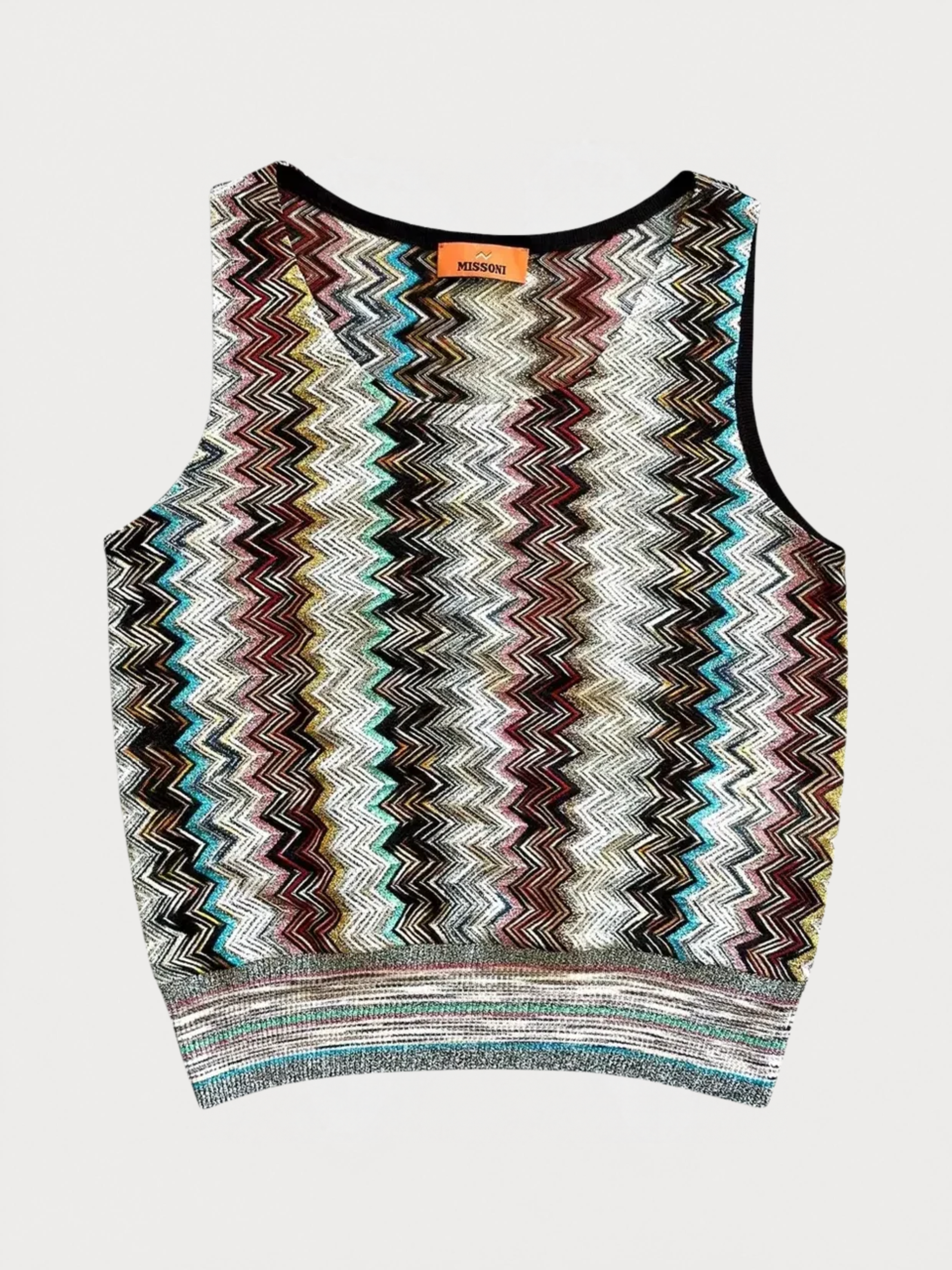 Missoni Zigzag Metallic Knit Top