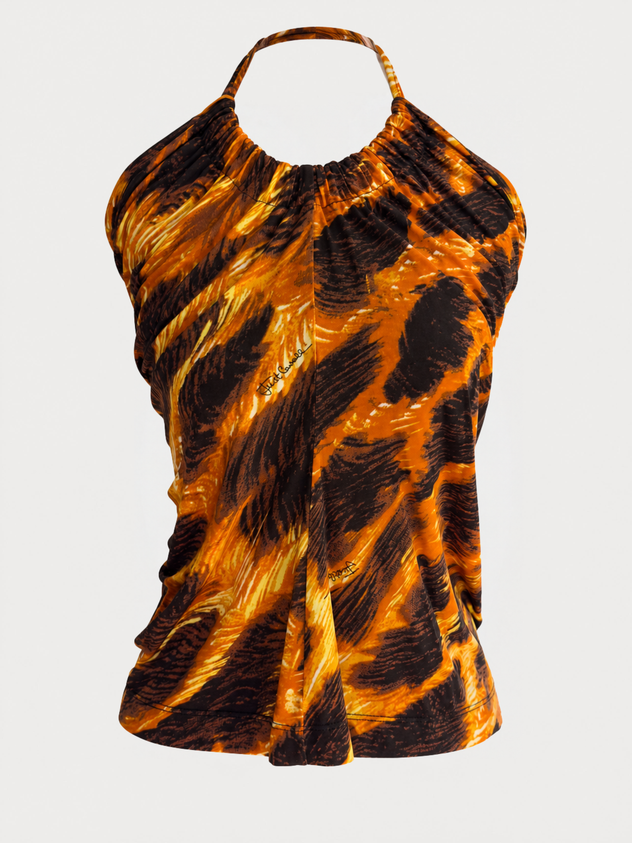 Just Cavalli Animal Print Halter Top