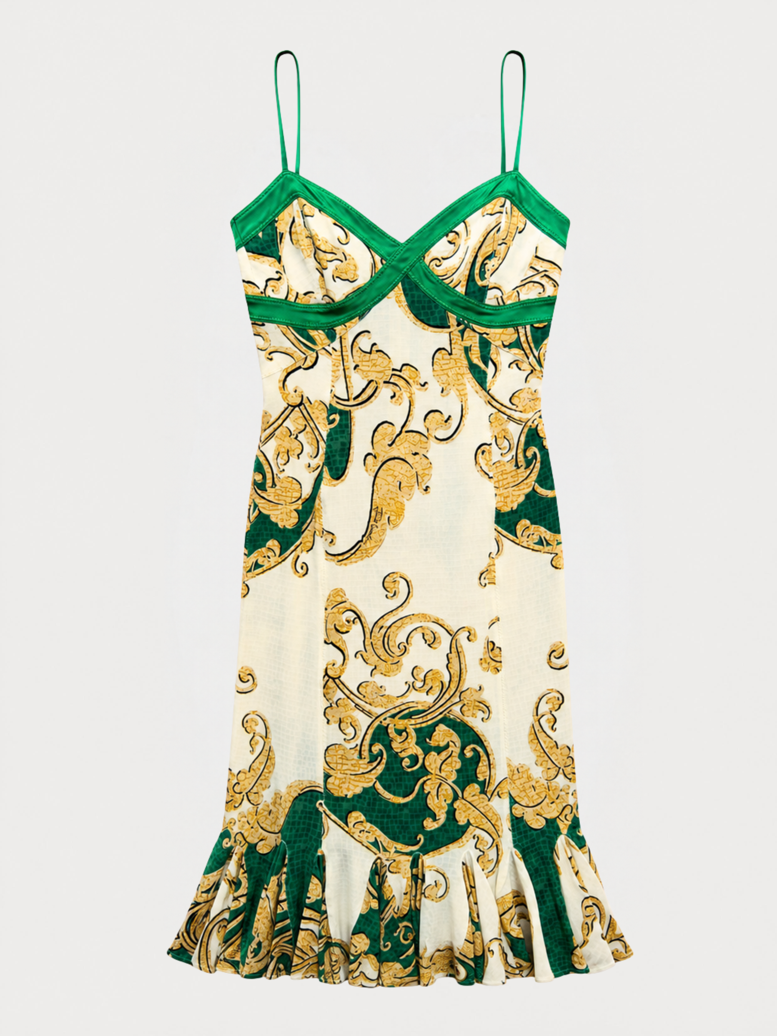 Just Cavalli Baroque Print Midi Dress