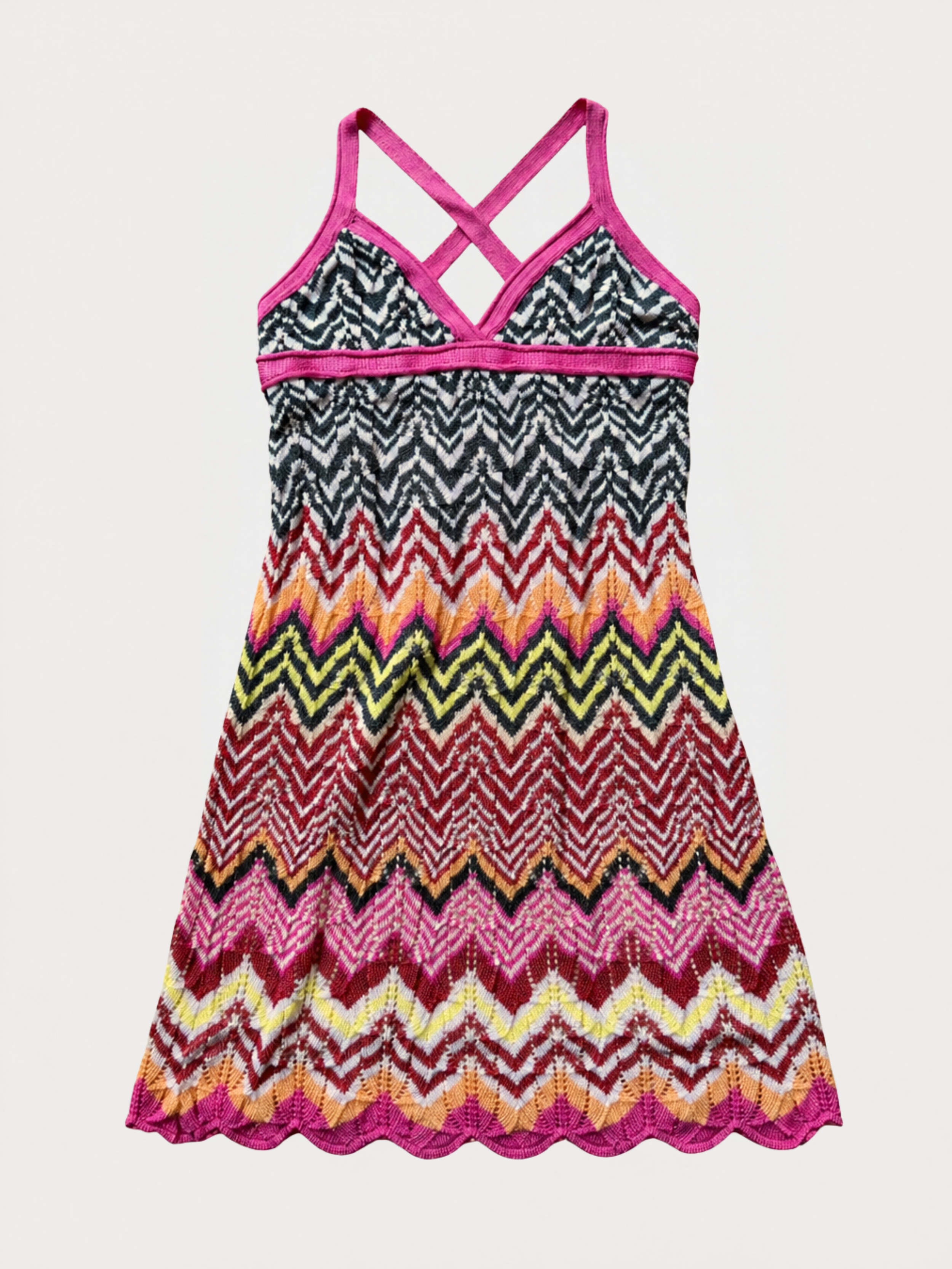 Missoni Multicolor Crochet Knit Dress