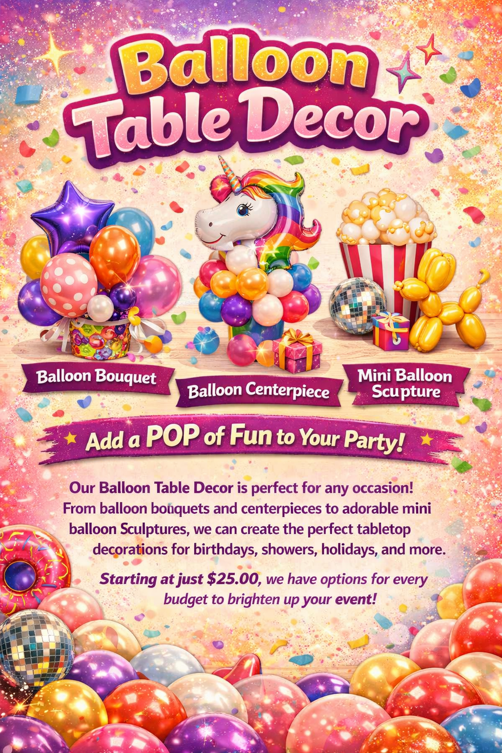 Balloon Table Décor