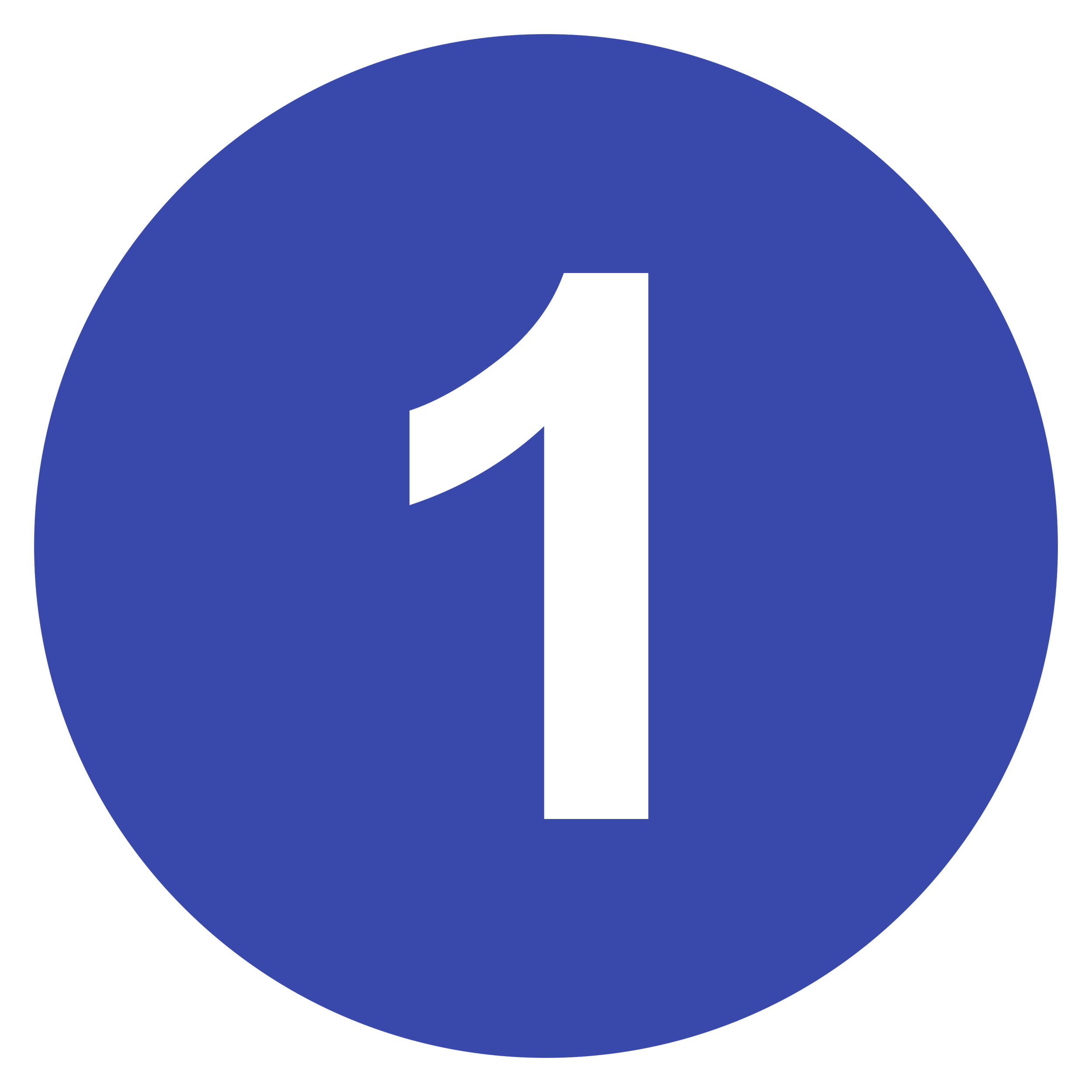 indigo number 1 icon