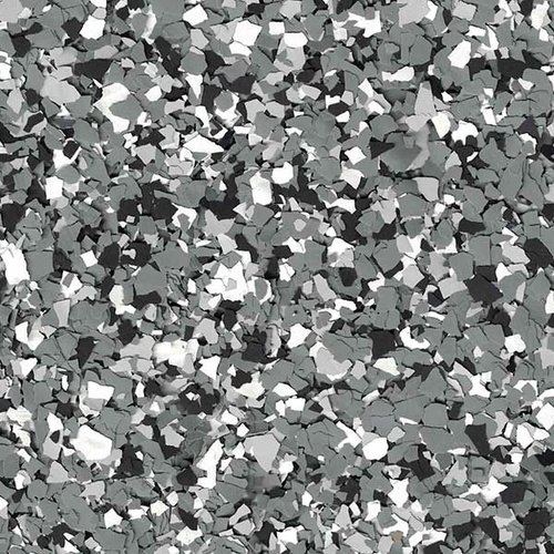 Smoke decorative floor flake blend swatch