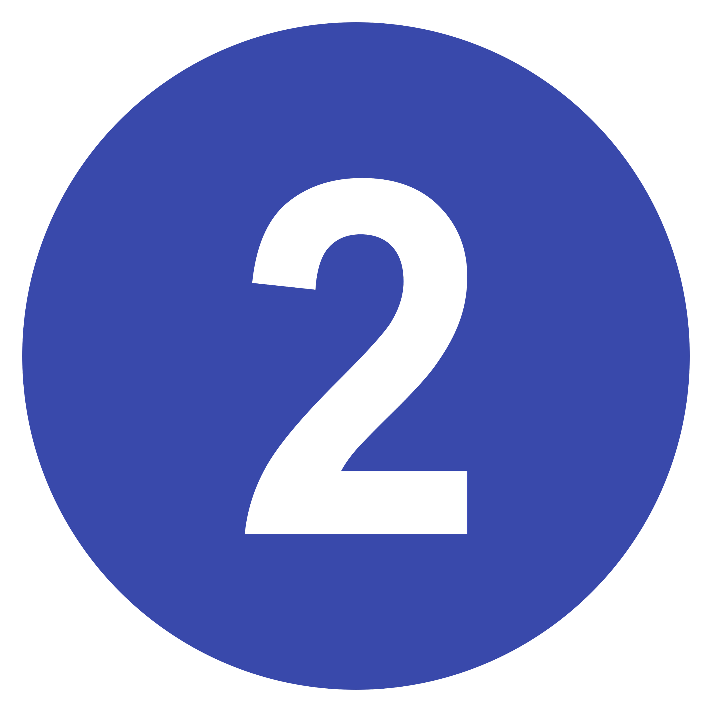 A blue and black anchor logo with a circular design, and a number '2' in the center.