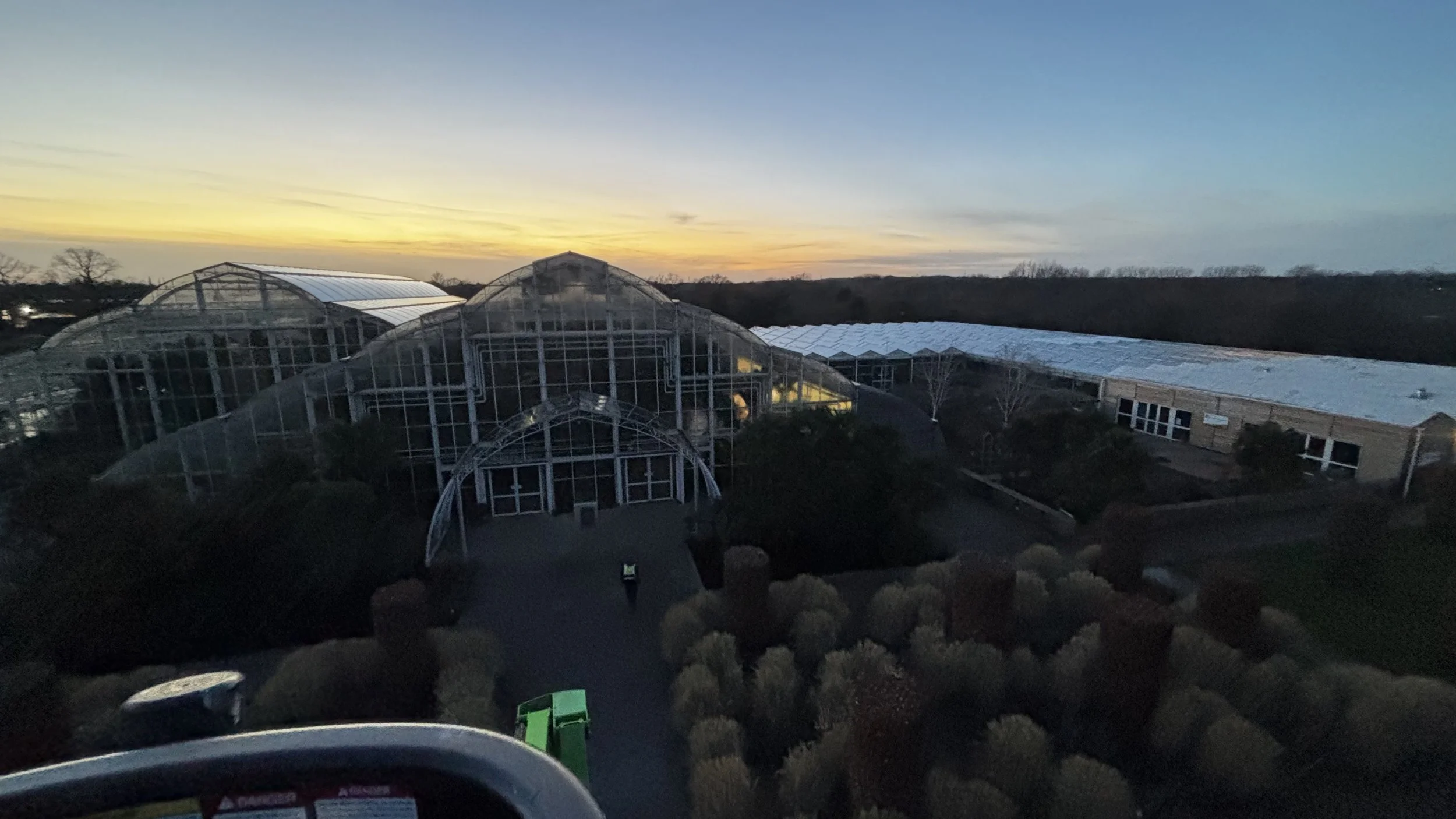 Sunset working at RHS Wisley