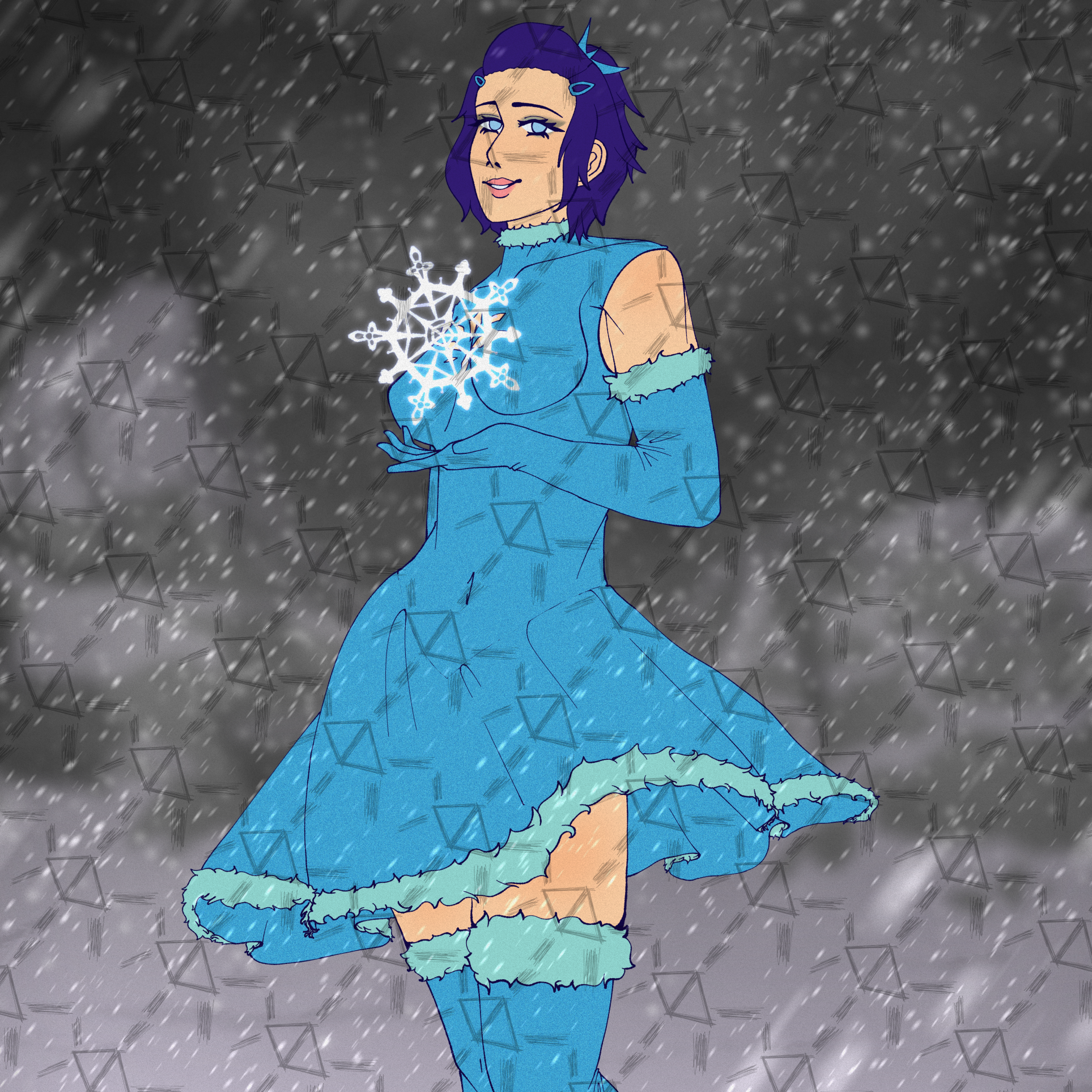 Knee up flats art example