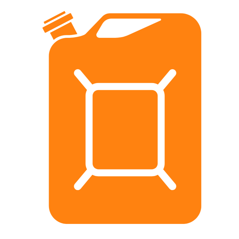 An illustration of a chemical container or bottle with a hazard symbol on it.