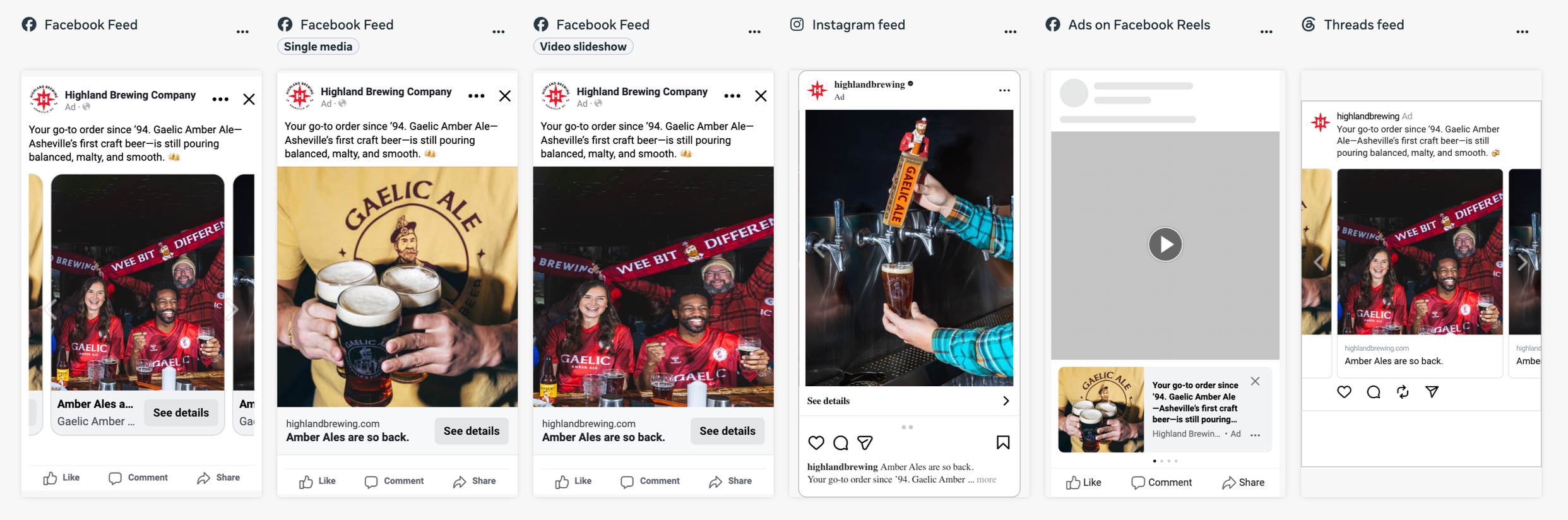 Meta Ads creative direction deliverable placements for World Cup 2026