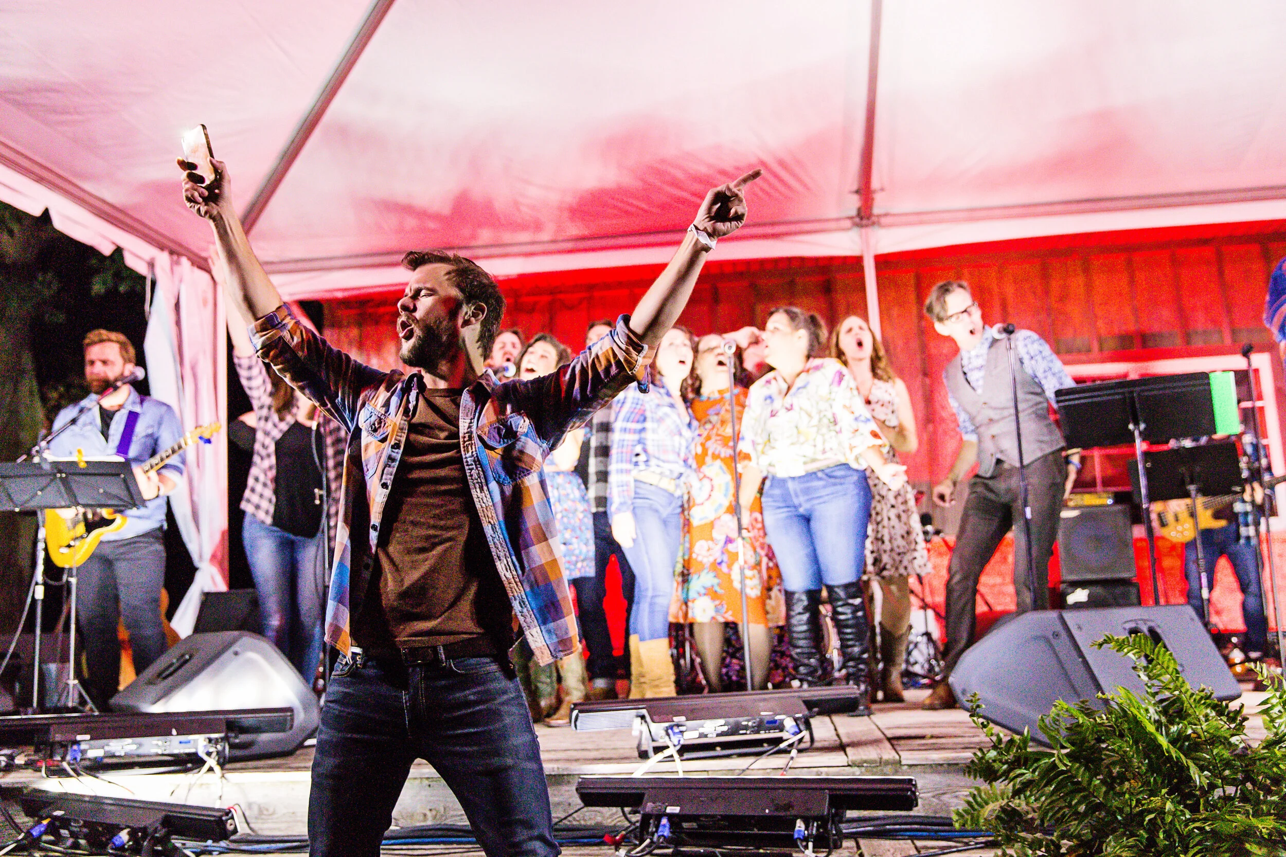 singers perform at CabCab the open air live music event just west of Naperville at Arranmore Farm + Polo Club