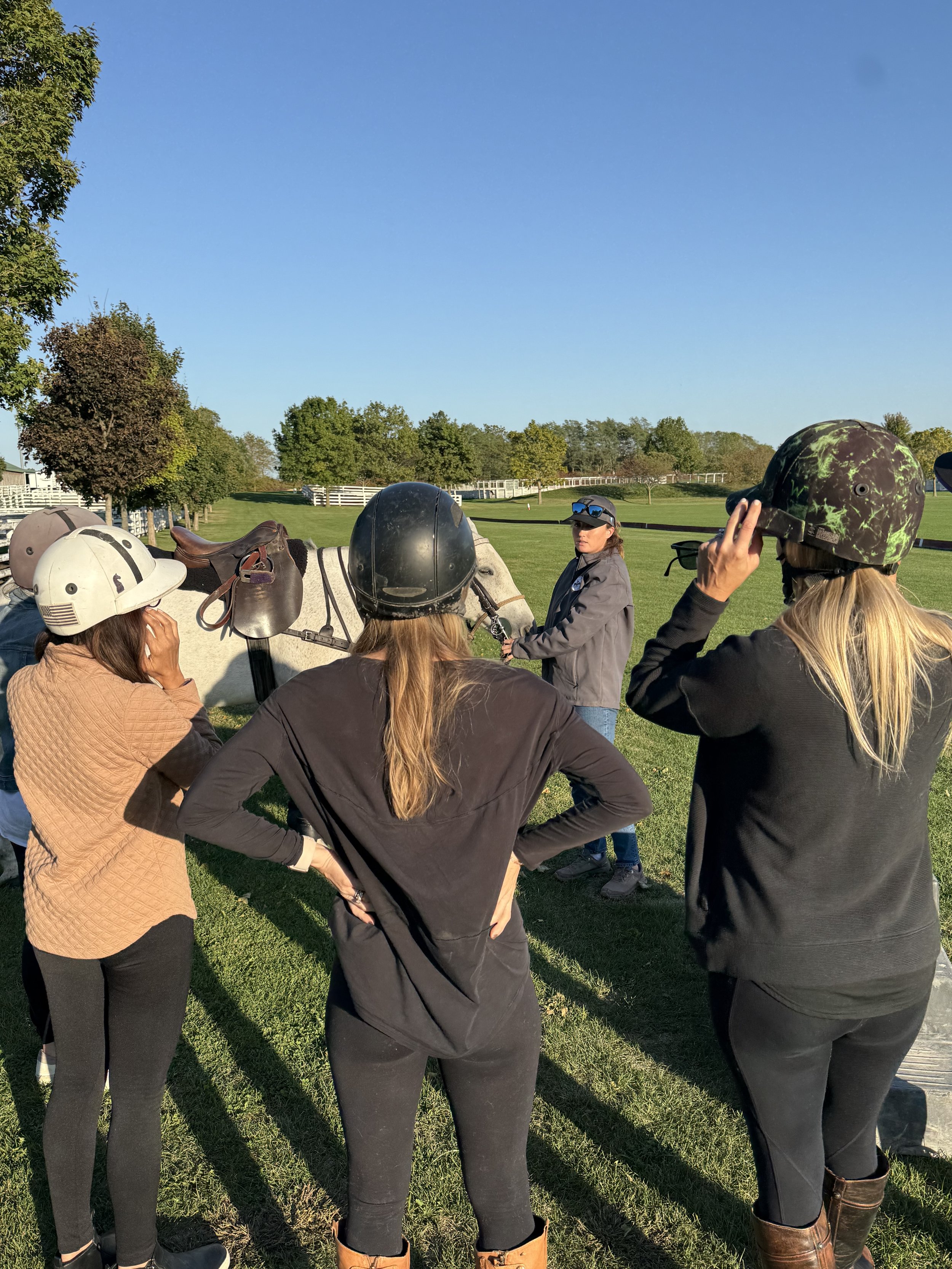 gearing up for polo lesson