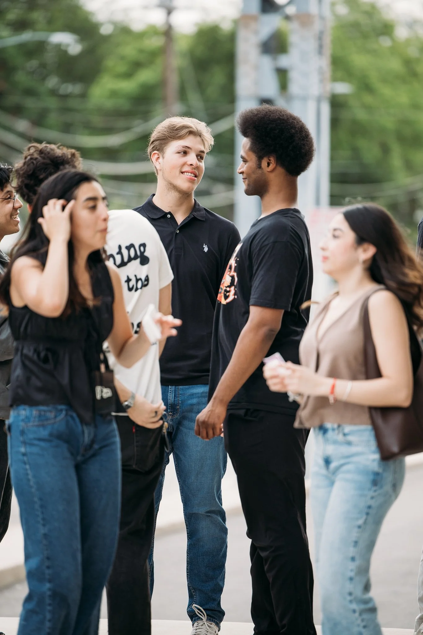 PSYA young adults connecting outside Pearl Street Church Downtown