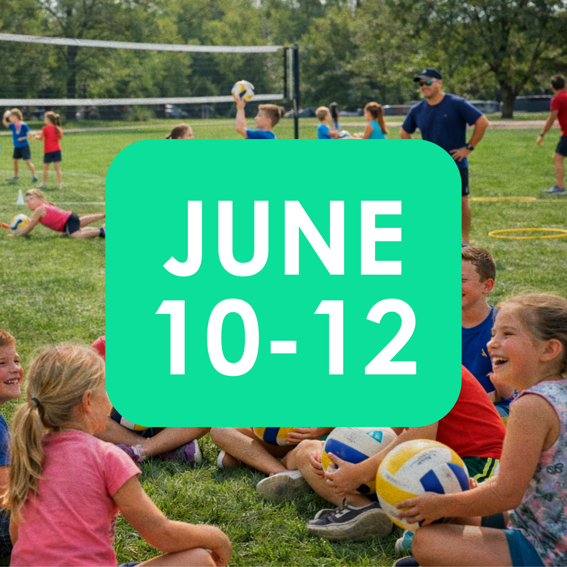 JUNE 10-12 | Beginner Volleyball Camp (Ages 6–10)