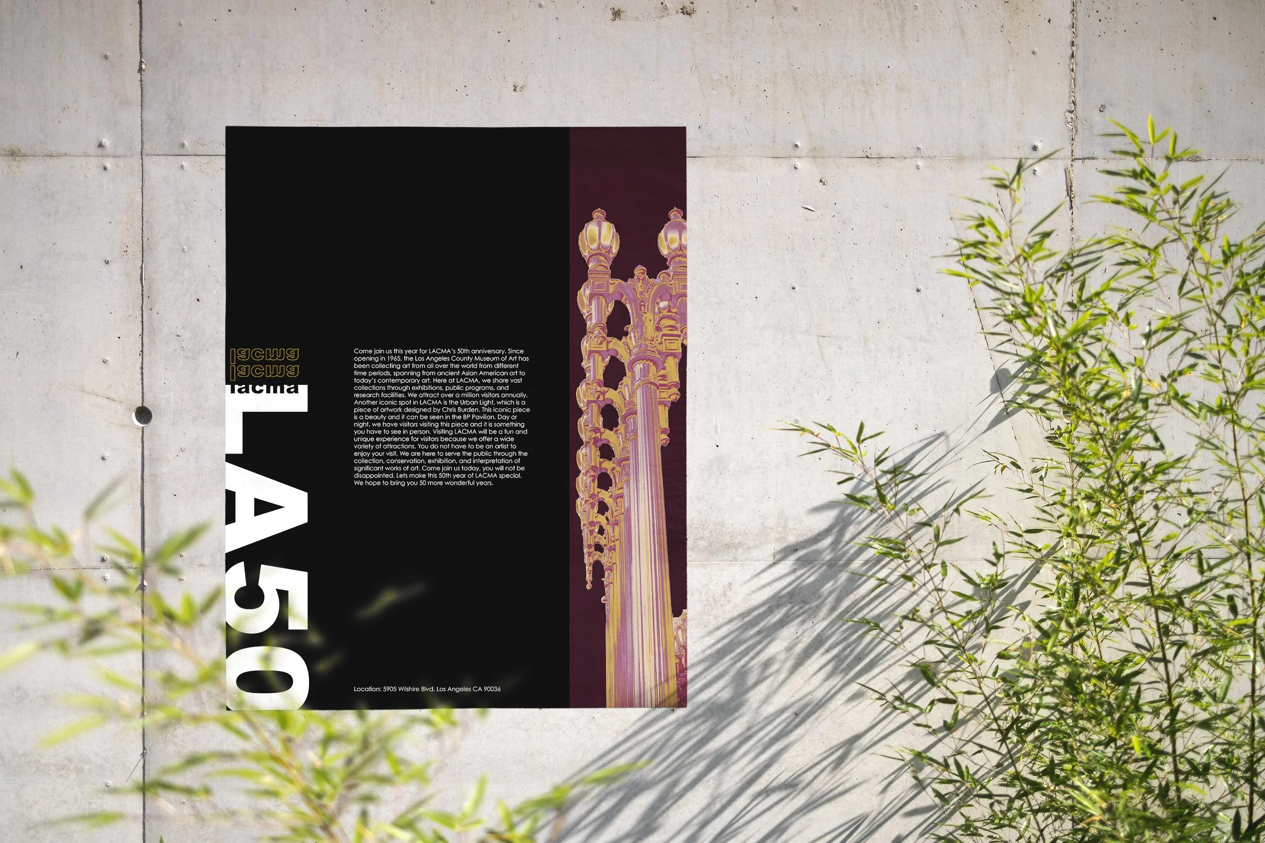 LACMA Marketing Concept: Poster Application | Visuals are self-created mockups and not affiliated with LACMA.