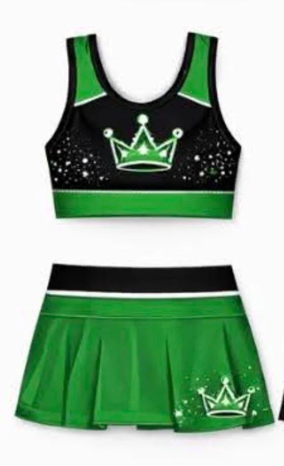 Green/Black Pleated Skort Practice SET