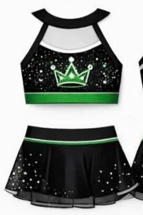 Black Mesh Underlay Skort Practice SET