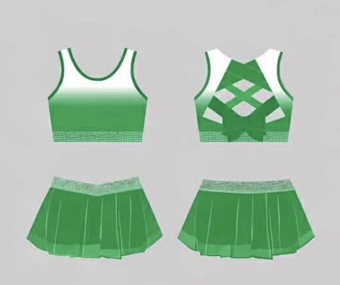Green/White Practice Skort Set Option 1