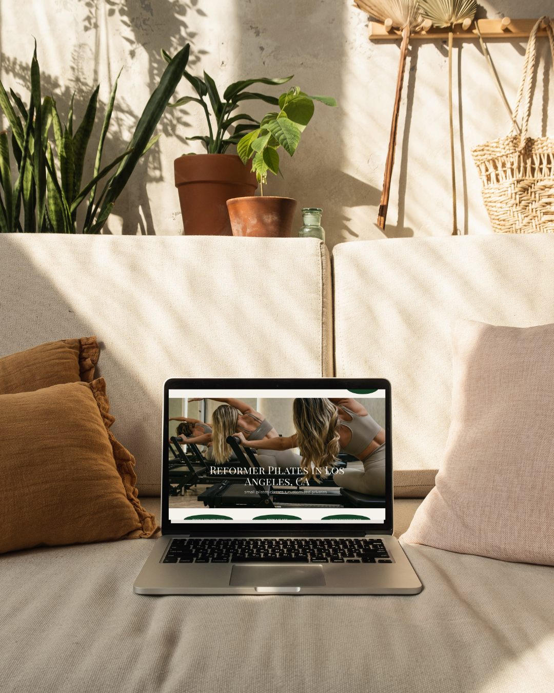 Pilates Place — custom Squarespace website design for a Los Angeles Pilates studio by Blue Space