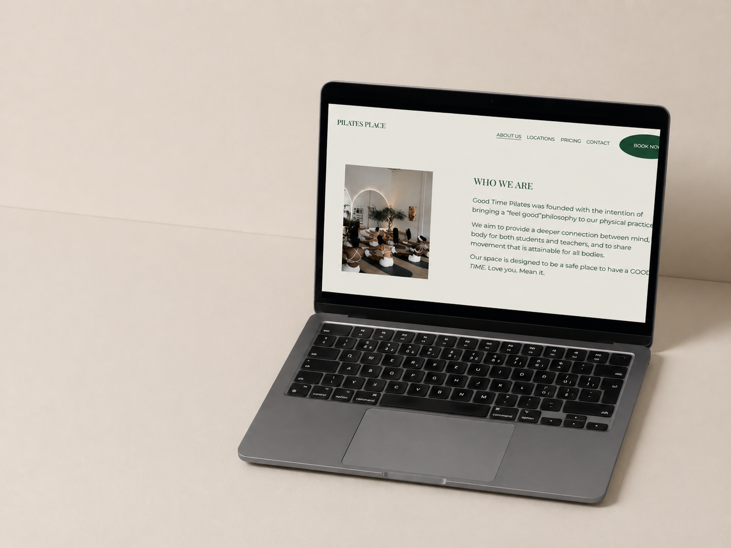 Med spa services page from a custom Squarespace website by Blue Space