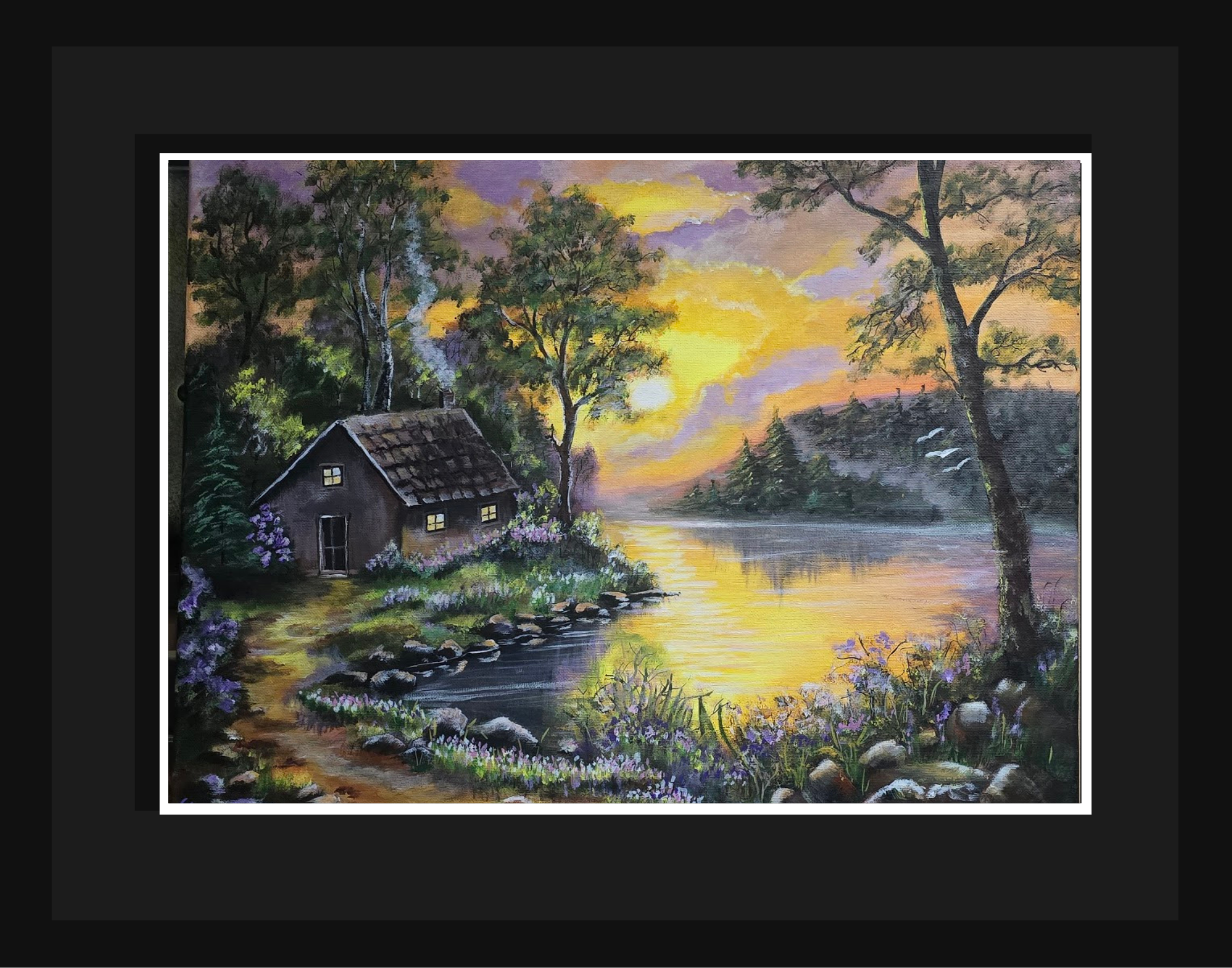 NW Spring Reflections  14x11 framed.png