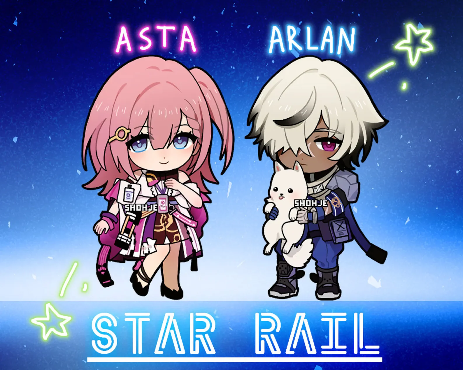 HSR | Honkai Star Rail: Asta & Arlan | Keychain Charms
