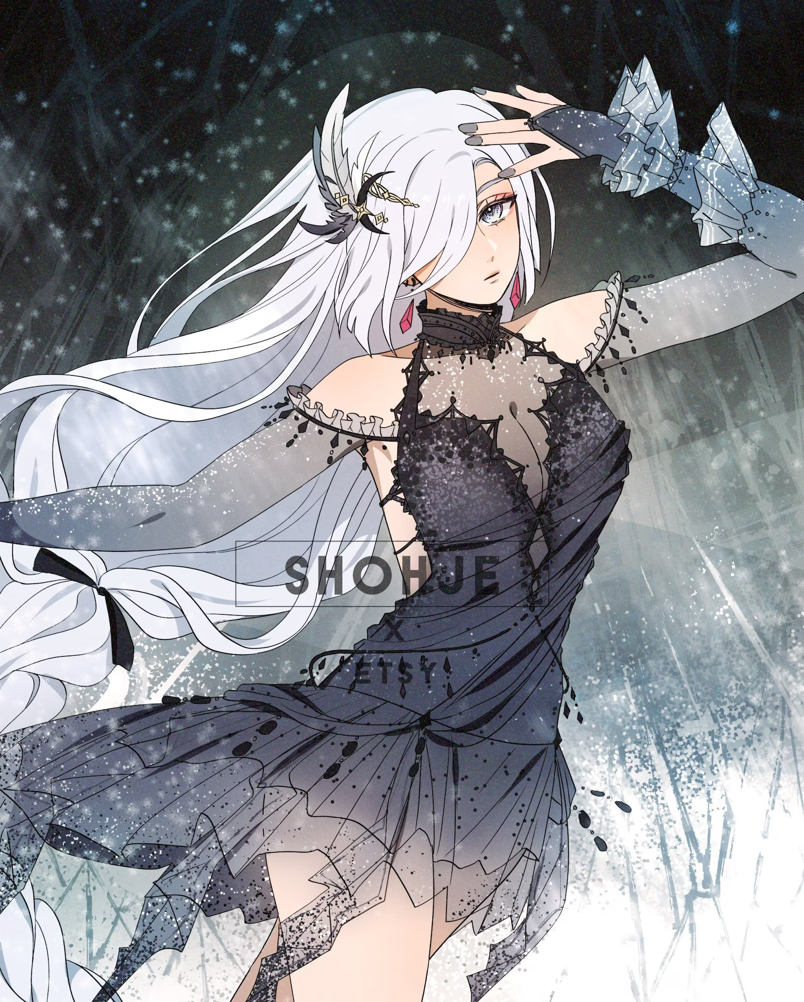 GENSHIN IMPACT | Shenhe | Modern Fashion Print
