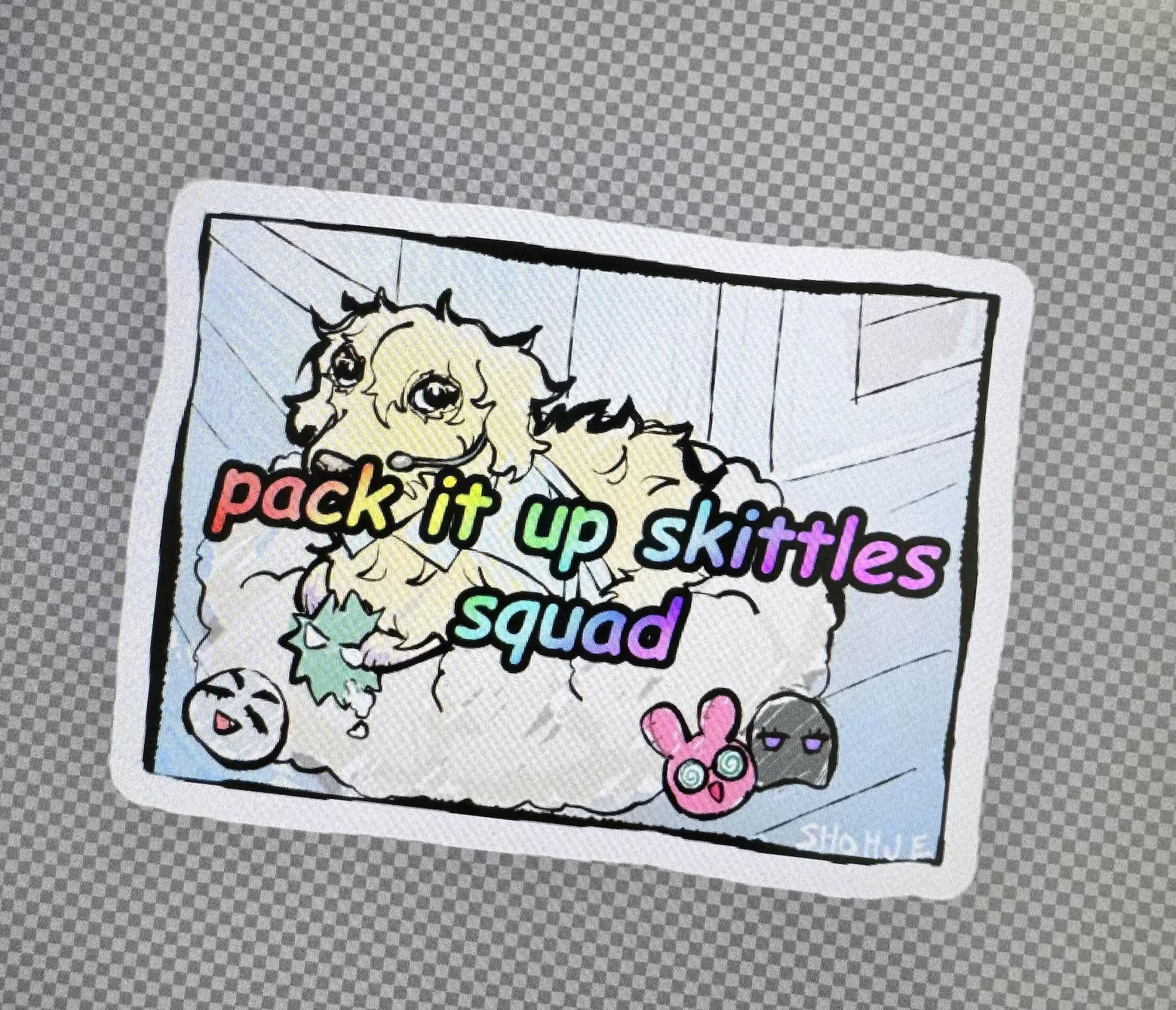 ALIEN STAGE - "pack it up skittles squad" luka dog sticker // alnst luka // fan art merch