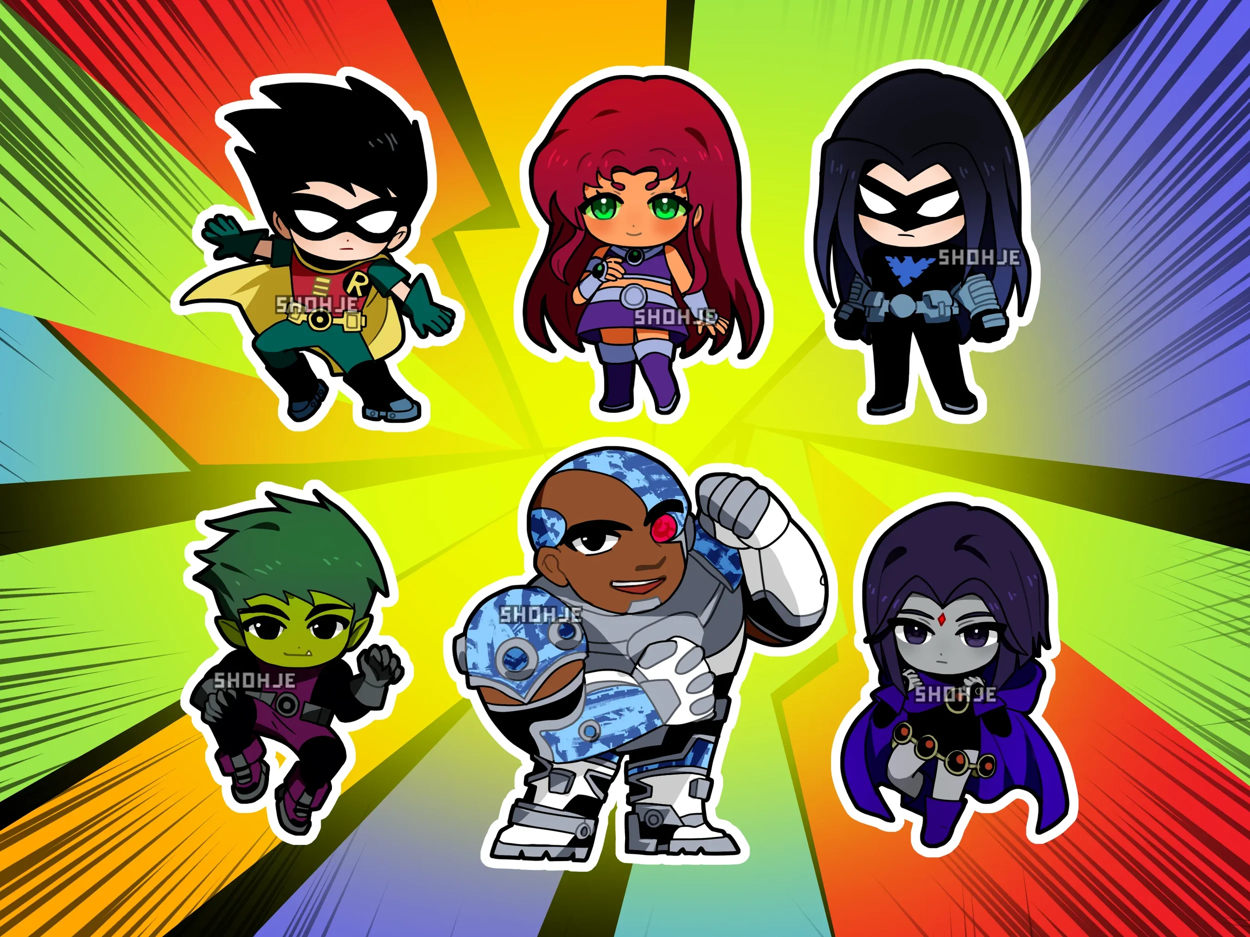 TEEN TITANS | Keychain Charms