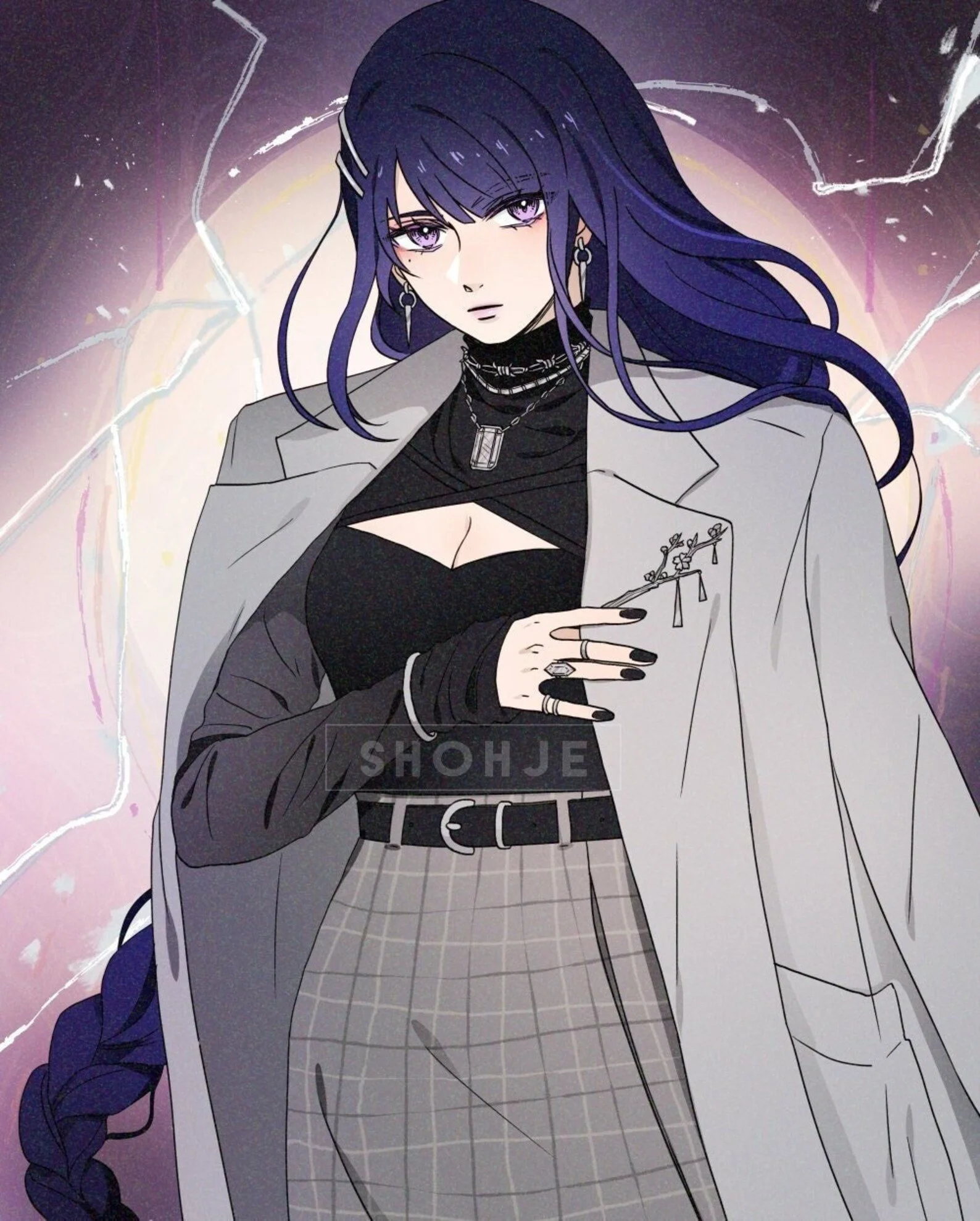 GENSHIN IMPACT | Raiden | Modern Fashion Print