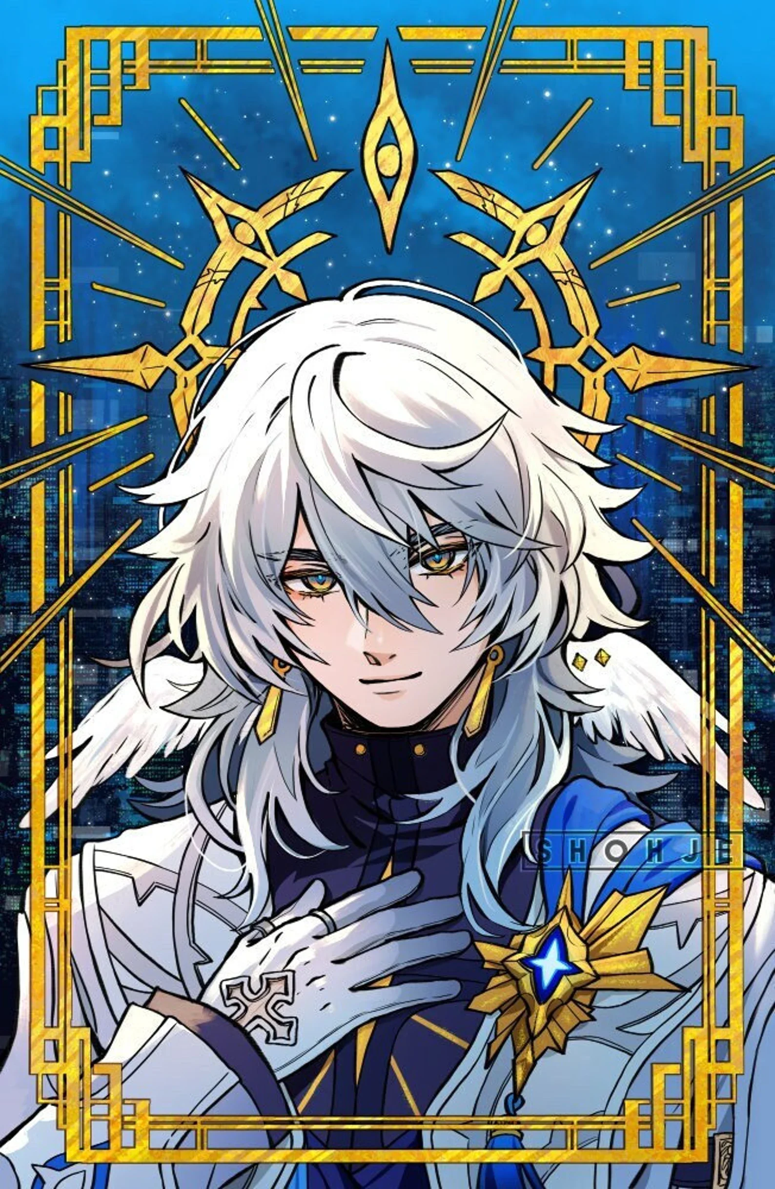 HONKAI Star Rail - sunday - 11x17 gold foil print (fan art merch)