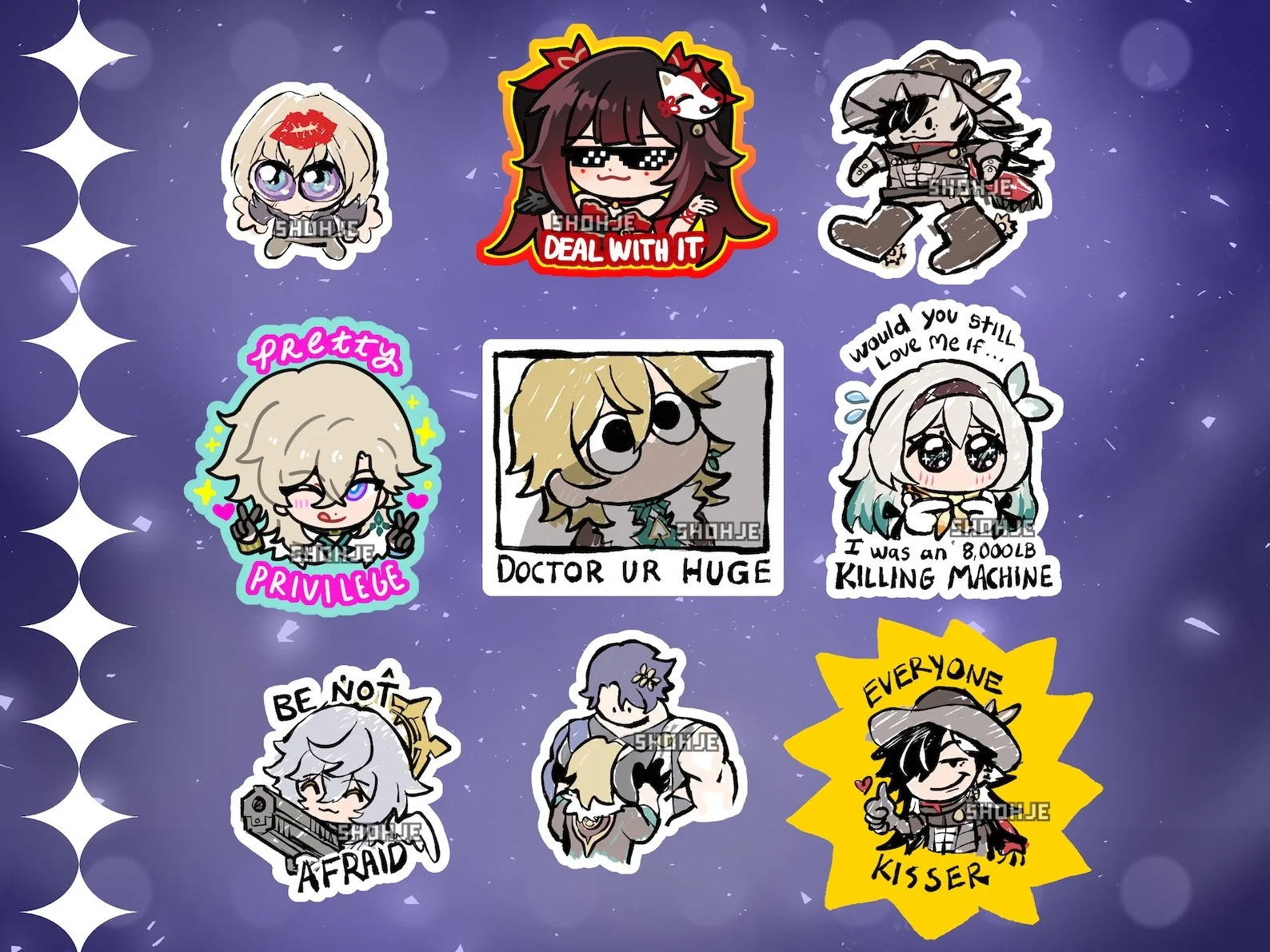HONKAI STAR RAIL - penacony meme stickers // aventurine boothill sparkle firefly dr ratio sunday // fan art merch