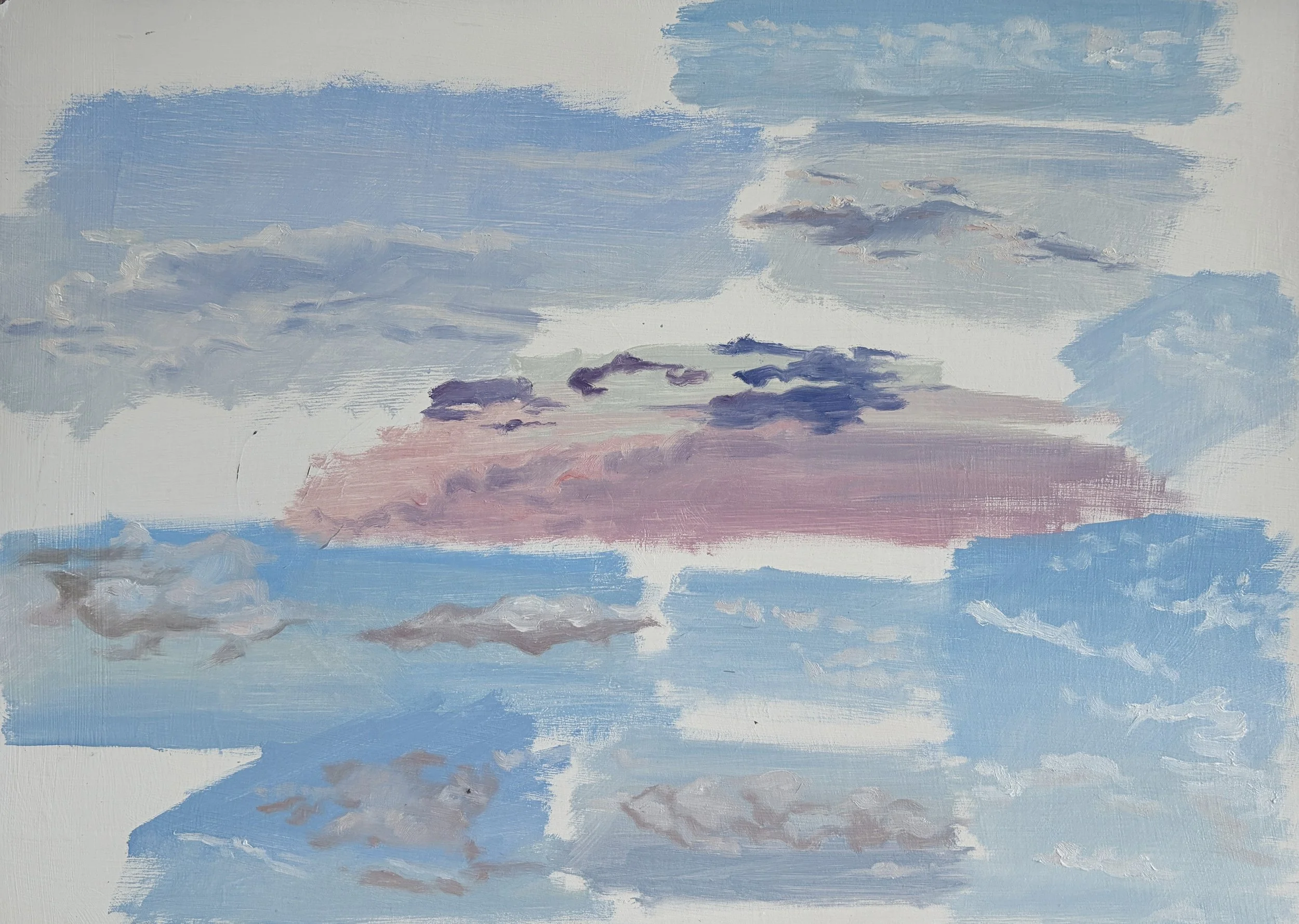 "Cloud Studies," 12x16, panel, NFS