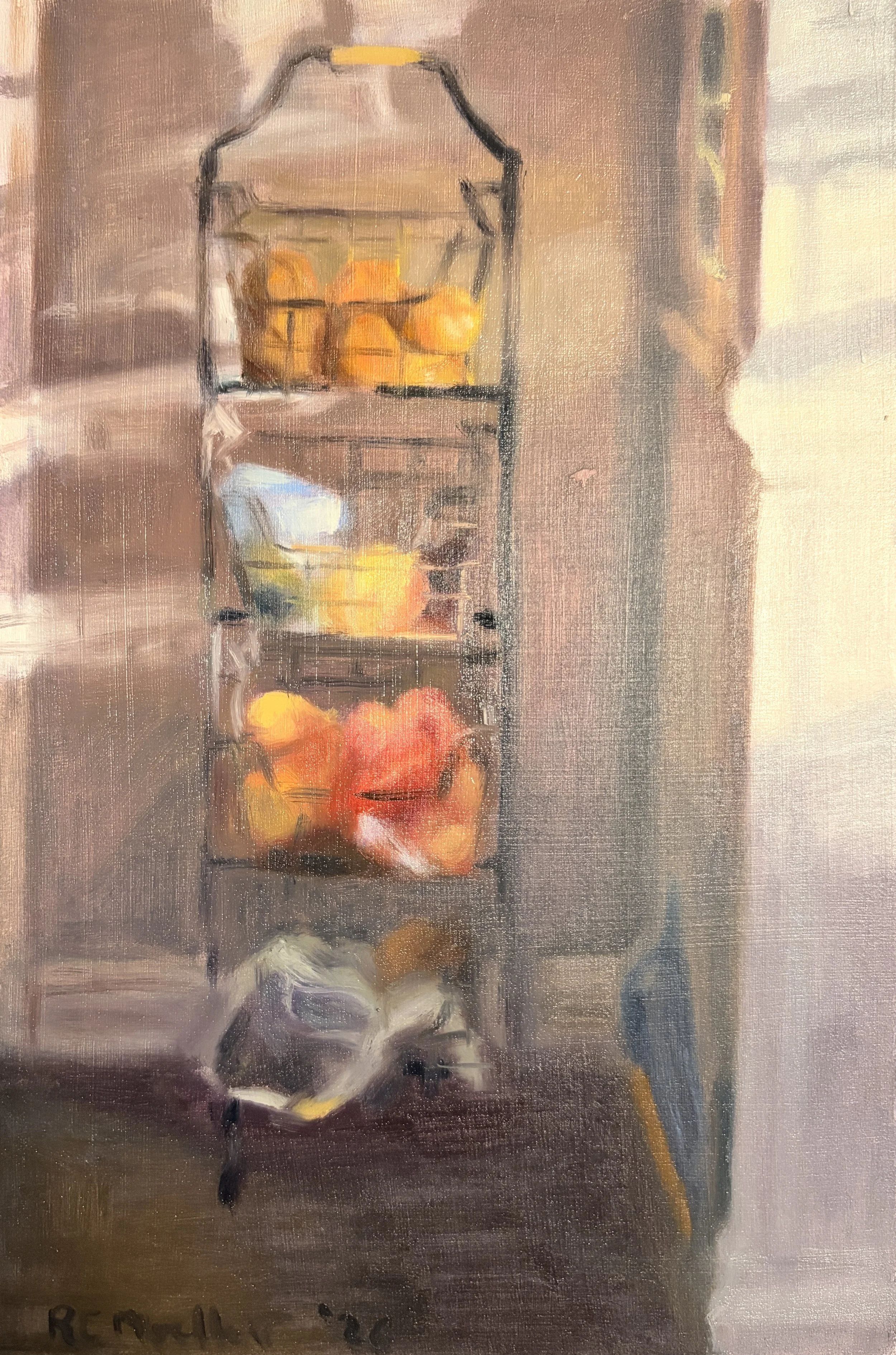 "Kitchen Produce," 8x12, panel, $130