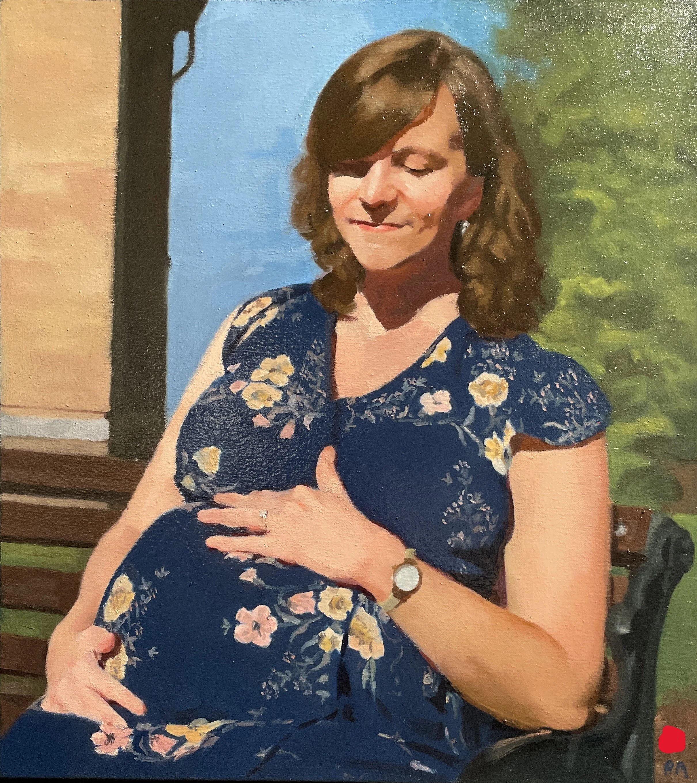 "The Joy of Motherhood," 18x20, oil on canvas, SOLD