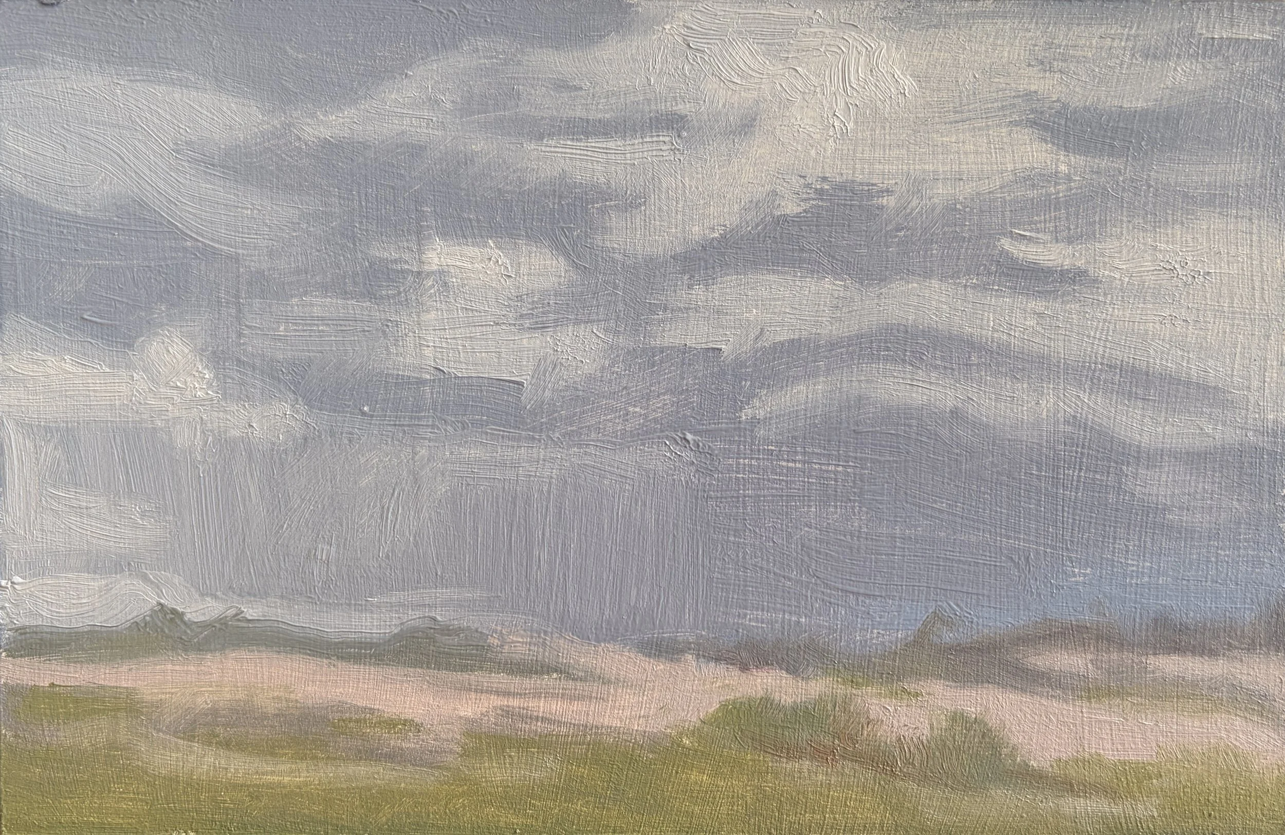 "Incoming Storm," 3x5, panel, $25