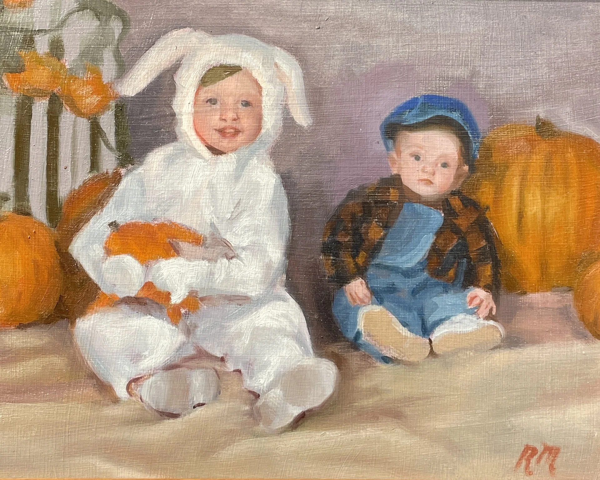 "Halloween Munchkins," 8x10, panel, $112