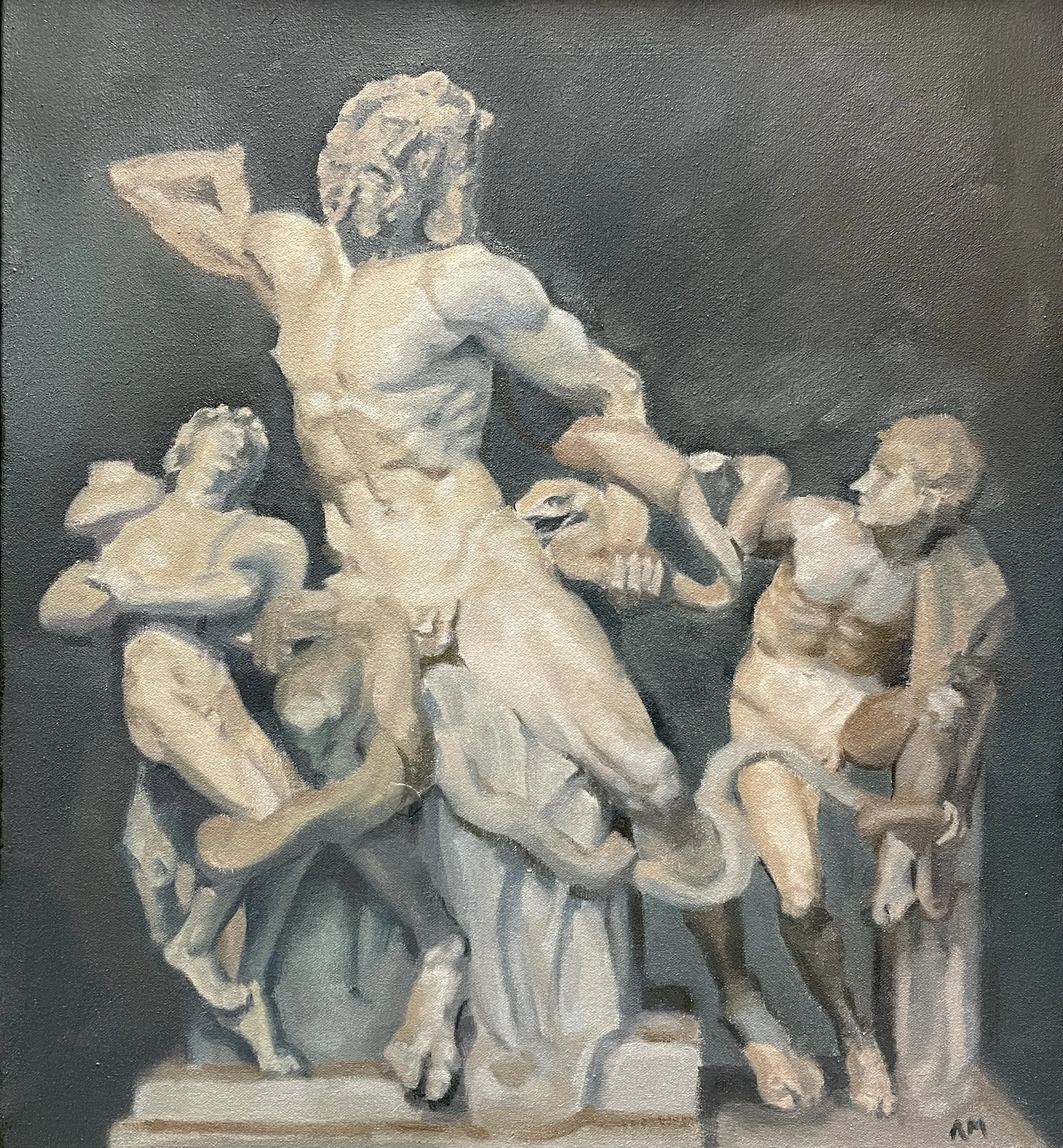 Master copy of Laocoon," 18x20, canvas, NFS