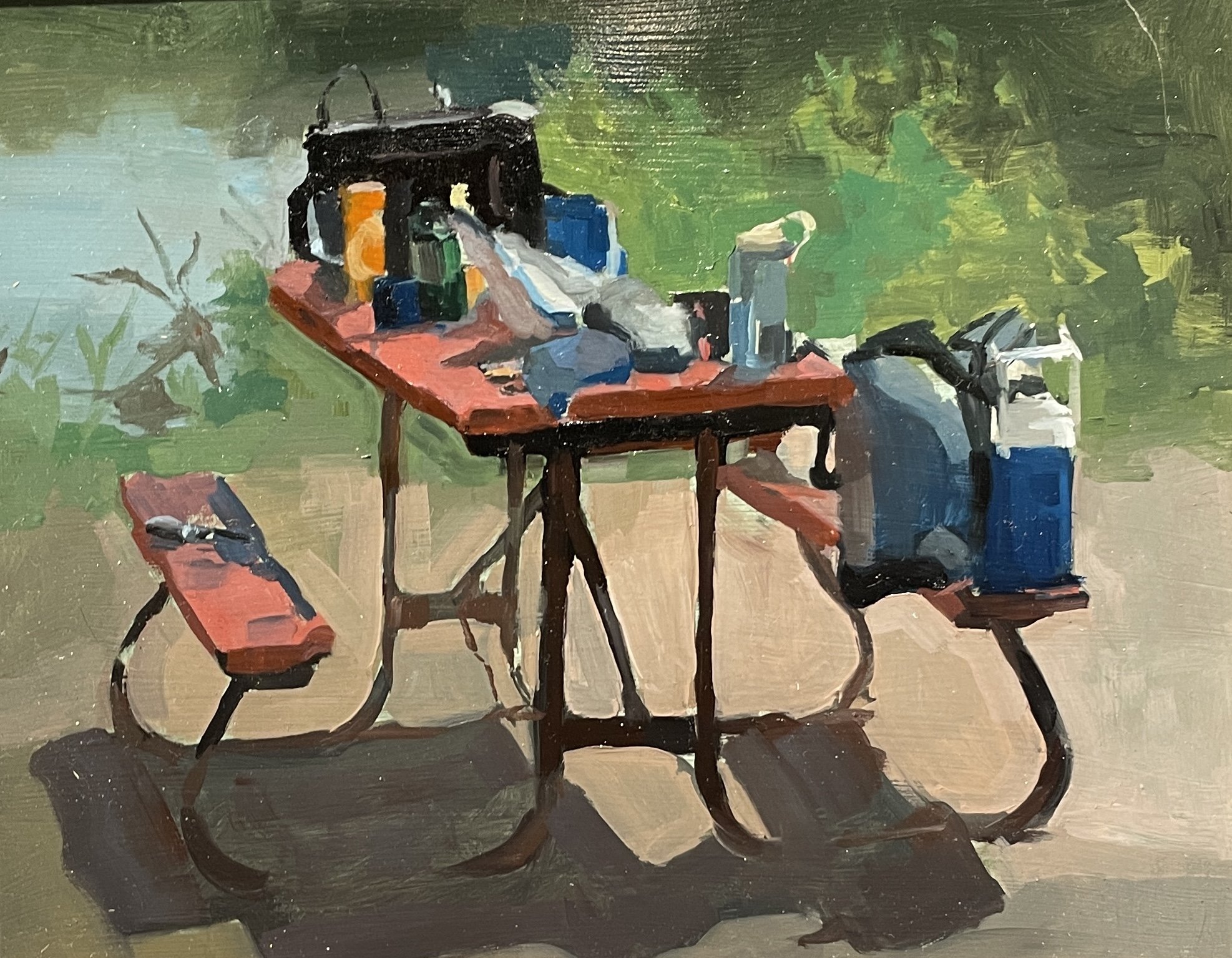 "Camping Remains," 8x10, panel, $112