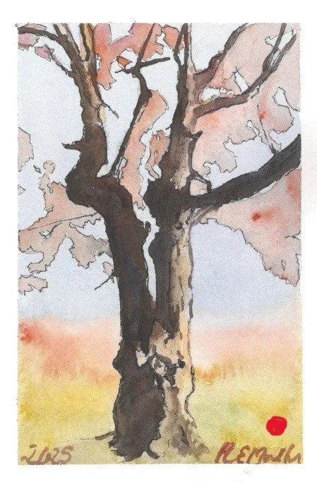 "Ghibli Tree #3," 2x4, SOLD