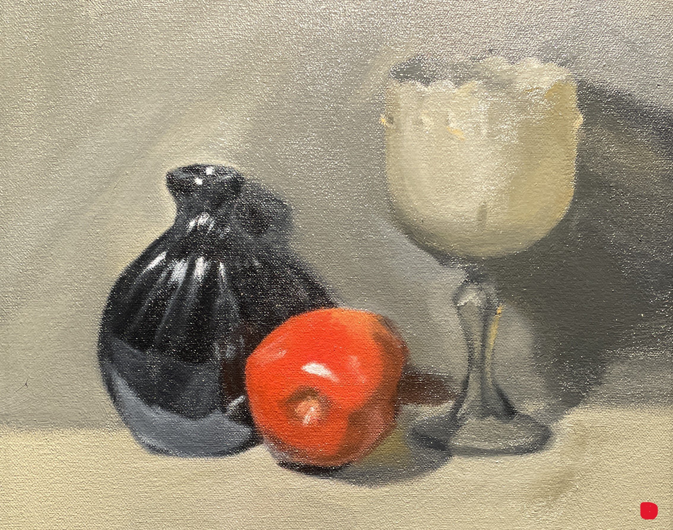 "Apple Still Life," 8x10, canvas, SOLD