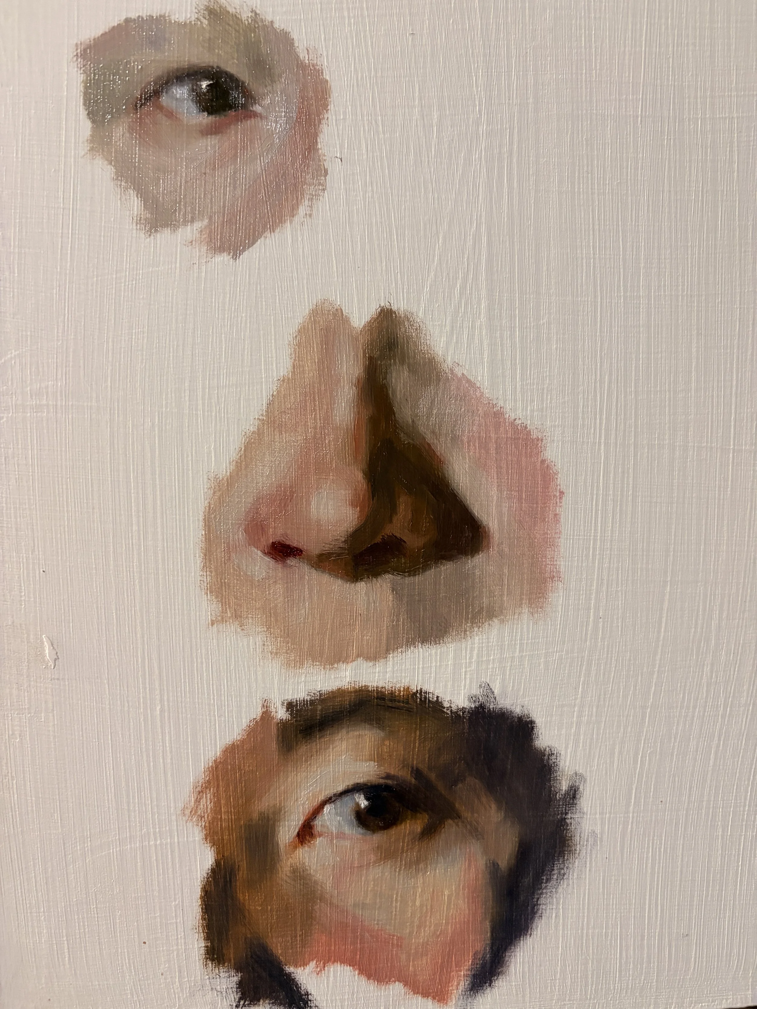 "Anatomical Studies," 8x12, oil on panel, NFS