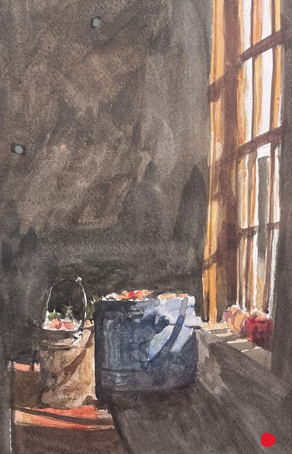 "Master Copy of Andrew Wyeth's Strawberry at the Window,"
6x11,
SOLD