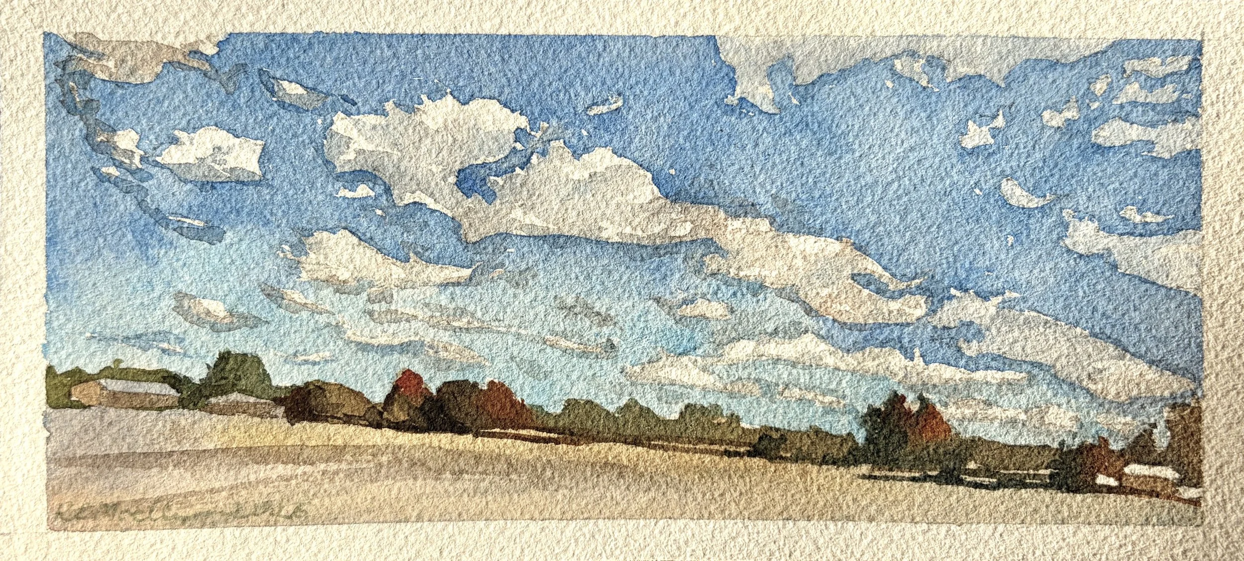 "Big Sky - Midwest Series #2," 3x7, $25